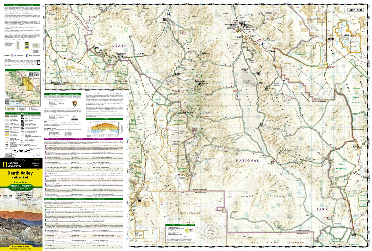 Death Valley National Park Map (National Geographic Trails Illustrated Map, 221)