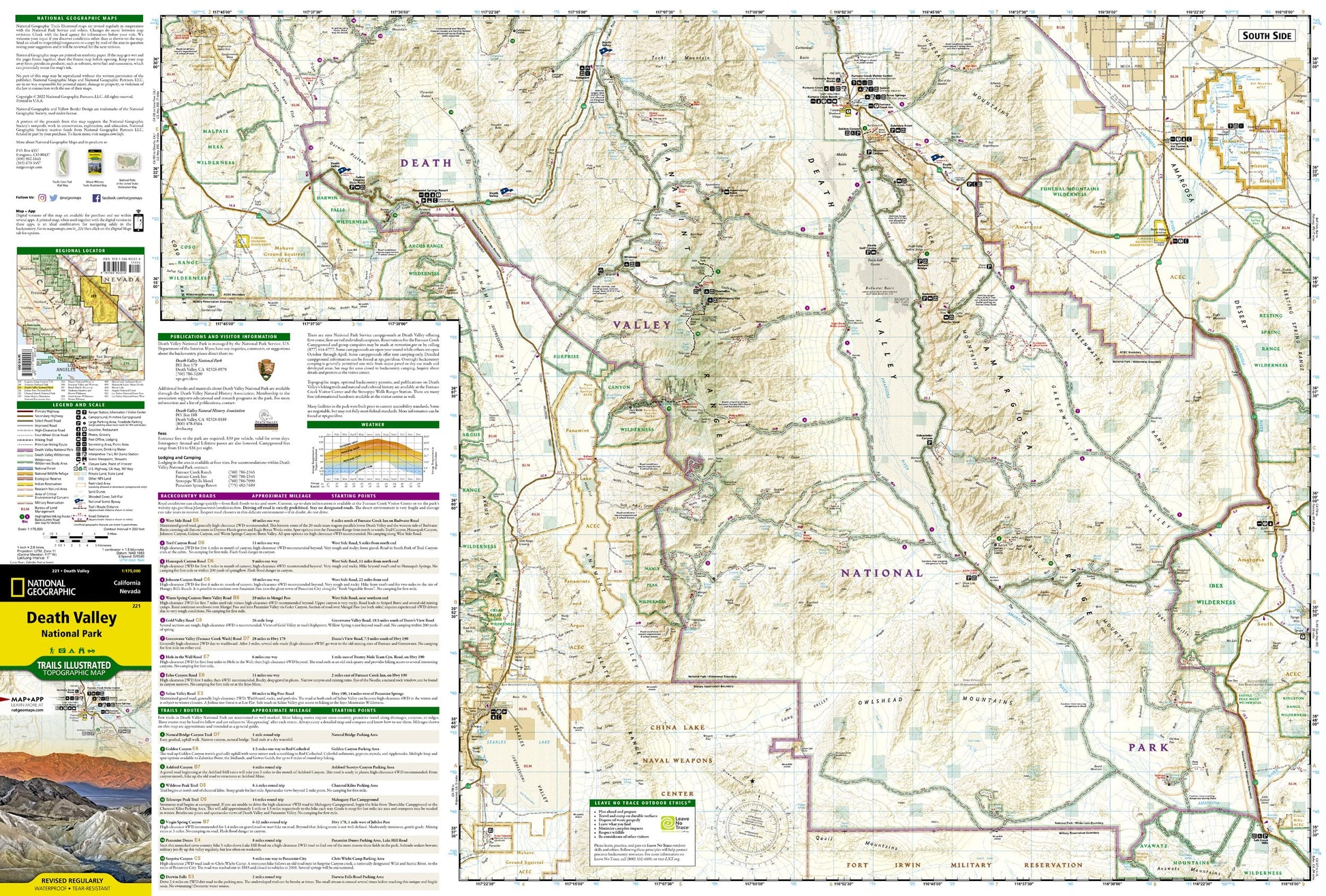 Death Valley National Park Map (National Geographic Trails Illustrated Map, 221)