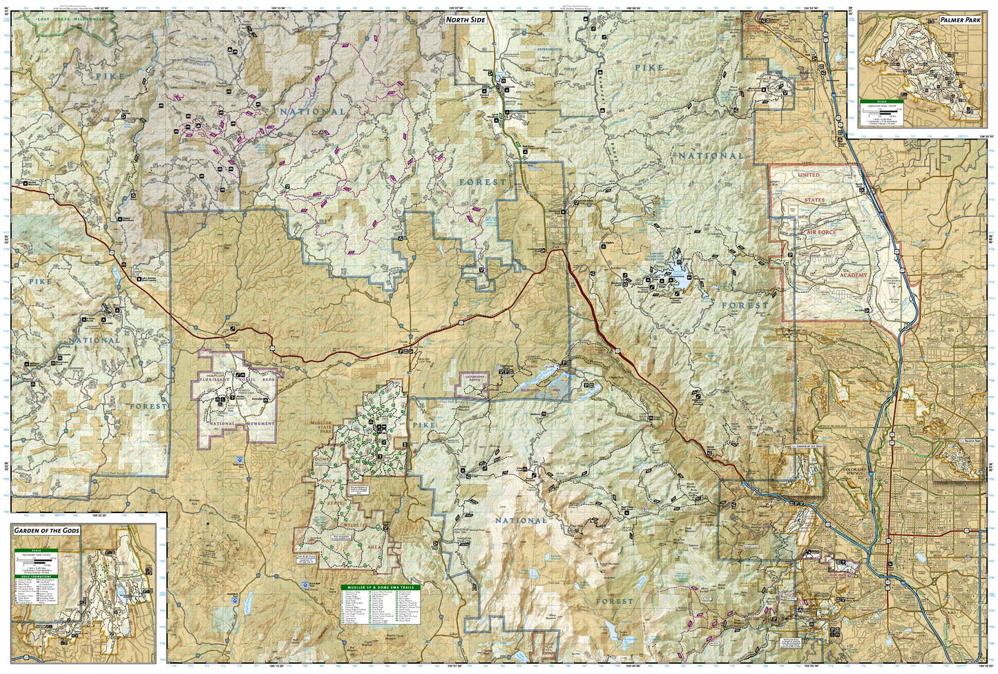Pikes Peak, Caon City Map (National Geographic Trails Illustrated Map, 137)