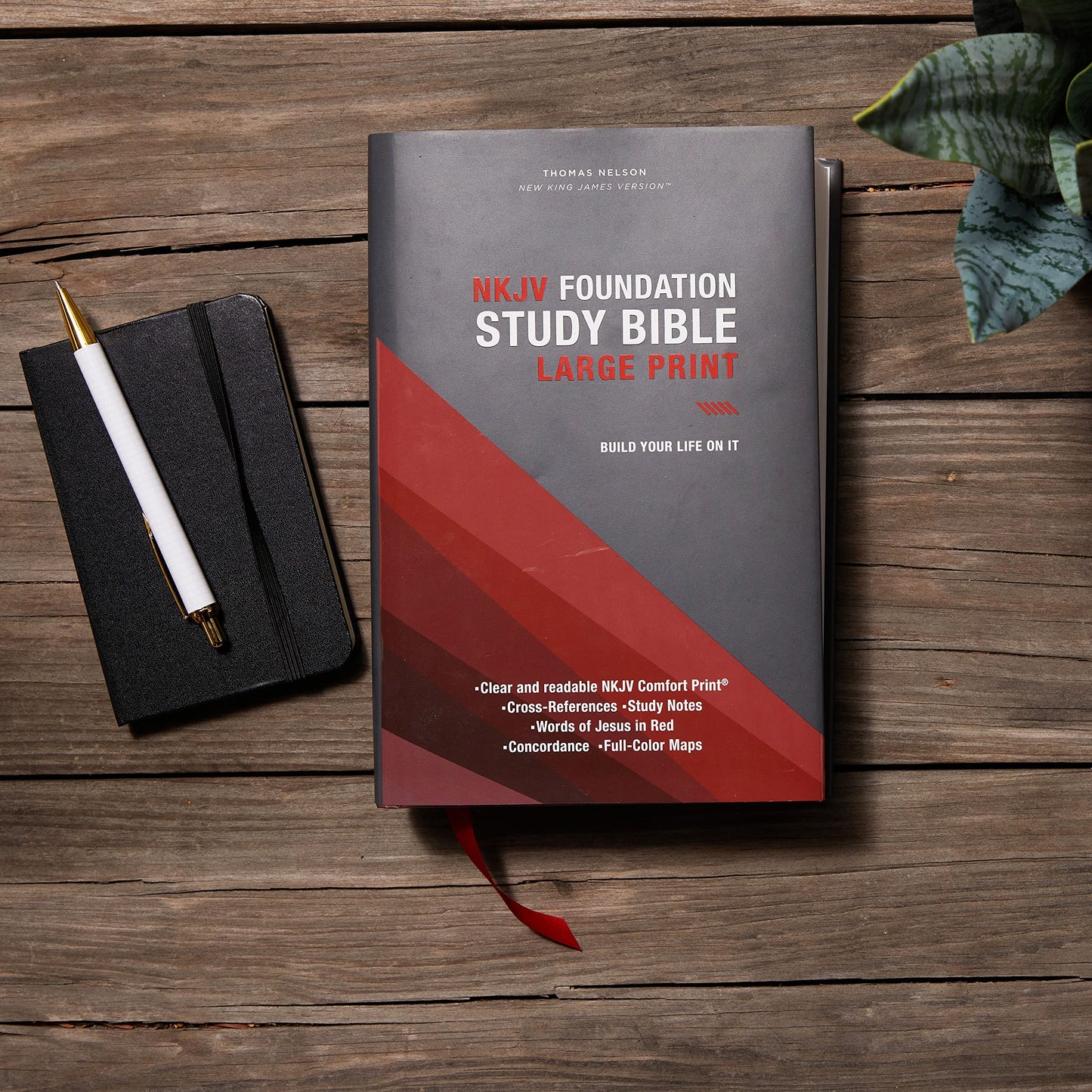 NKJV, Foundation Study Bible, Large Print, Hardcover, Red Letter, Thumb Indexed, Comfort Print: Holy Bible, New King James Version