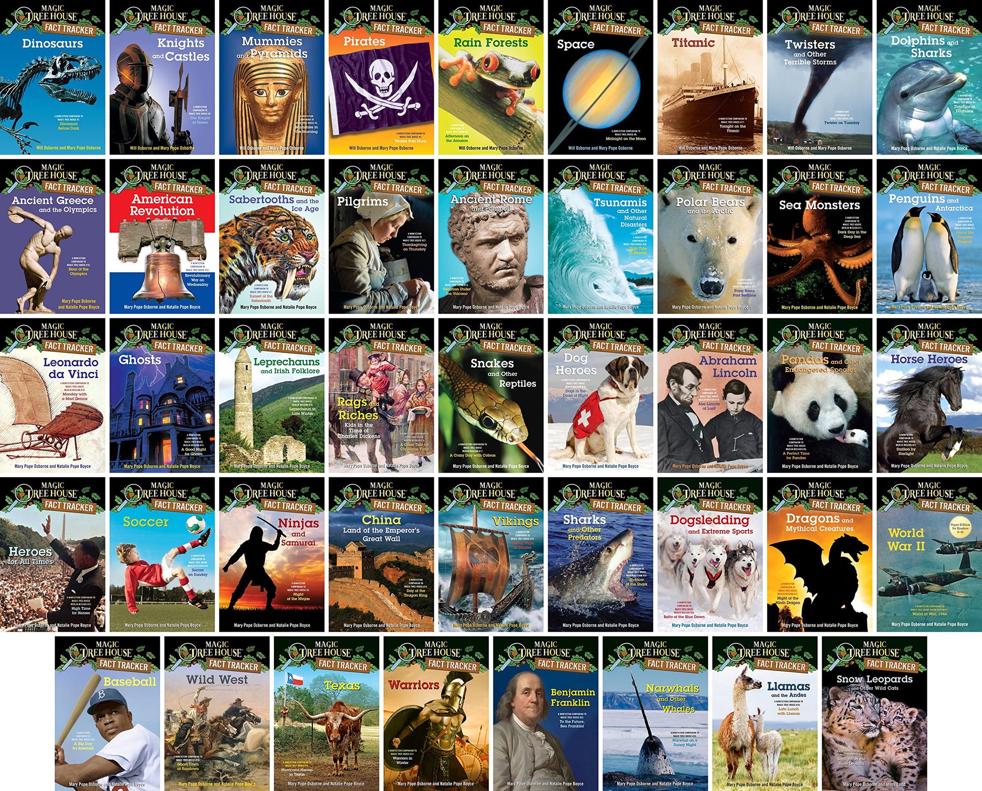 Magic Tree House Fact Trackers Series Complete 44 Book Collection Set