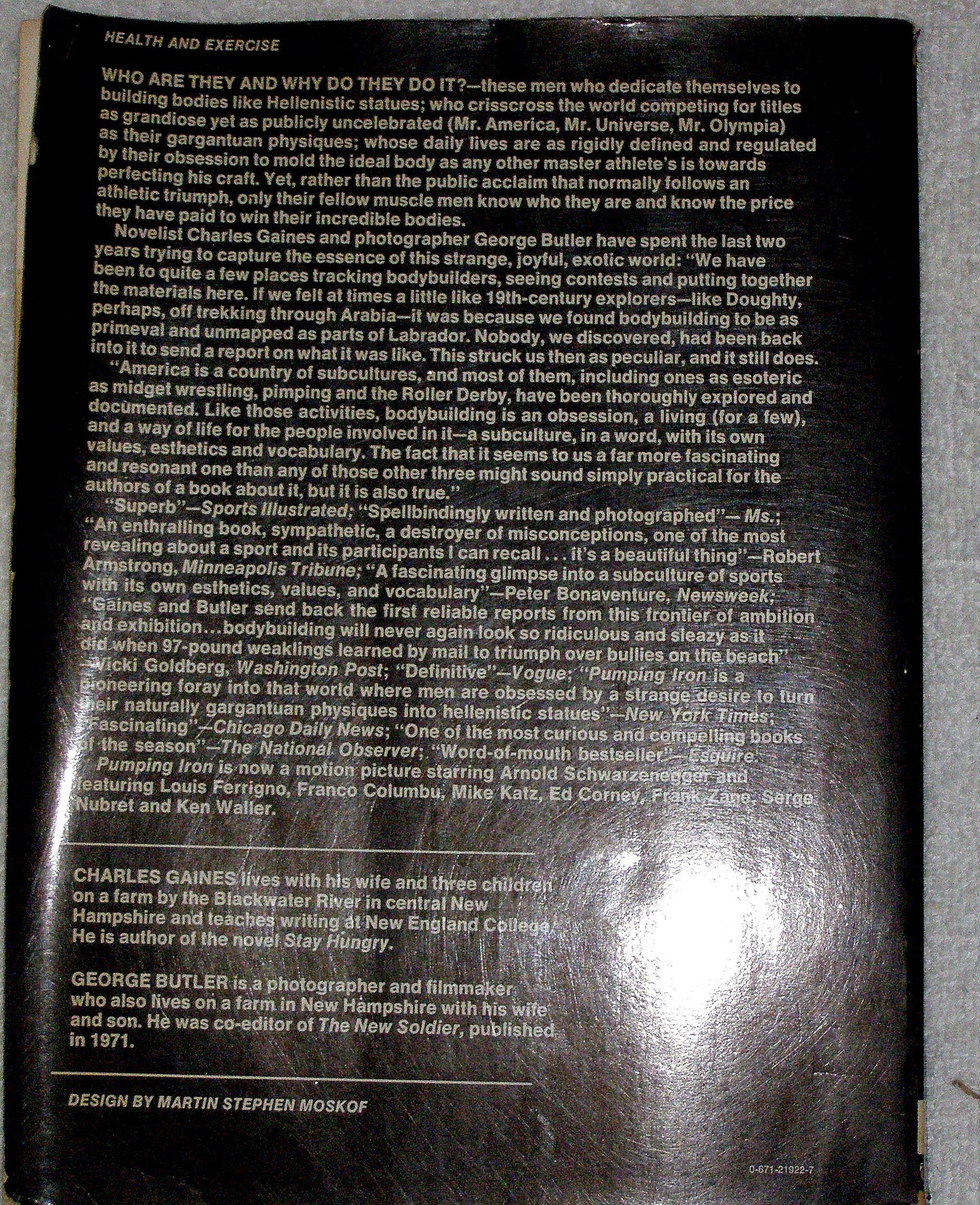 Pumping Iron: The Art and Sport of Bodybuilding by Charles G