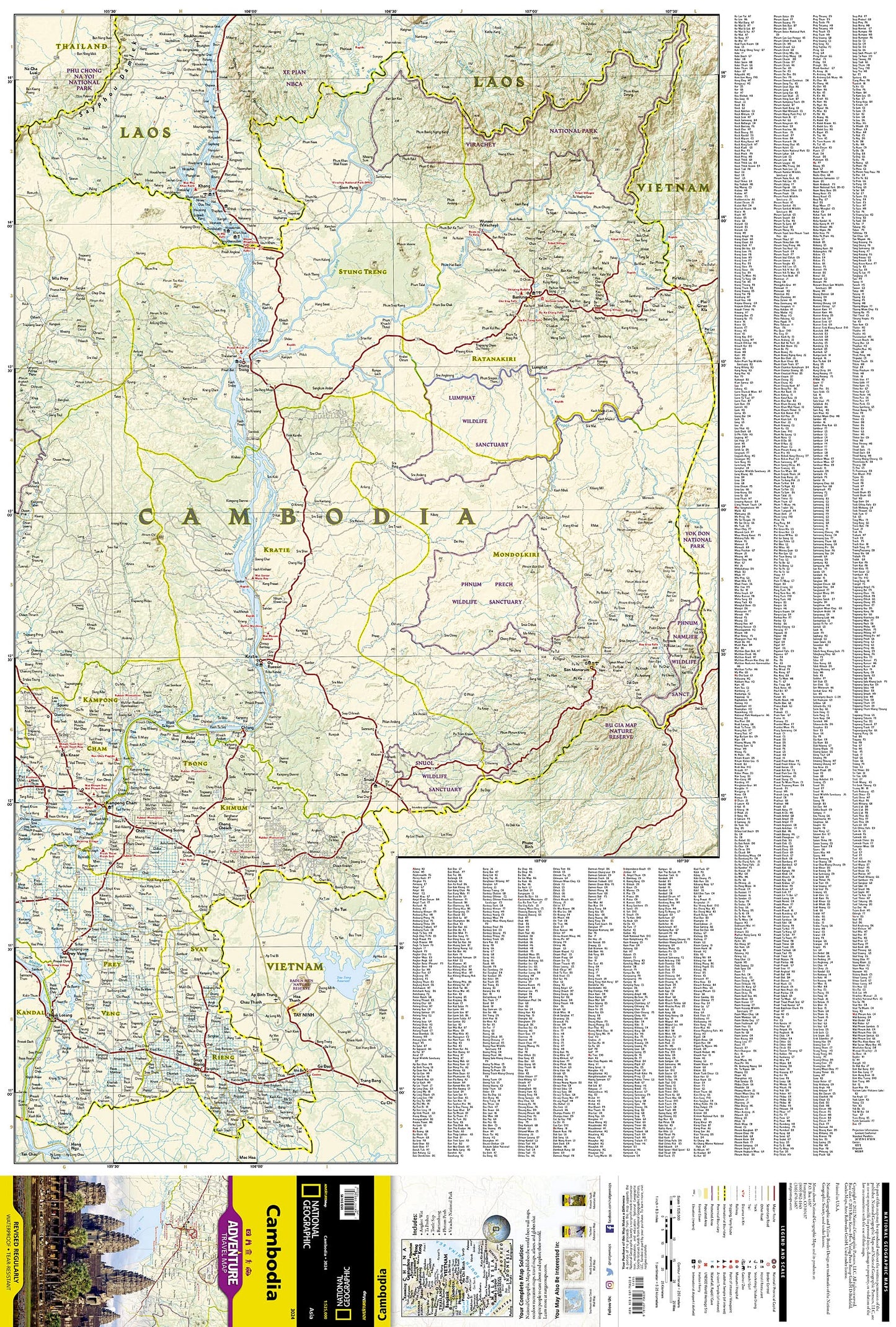 Cambodia Map (National Geographic Adventure Map, 3024)