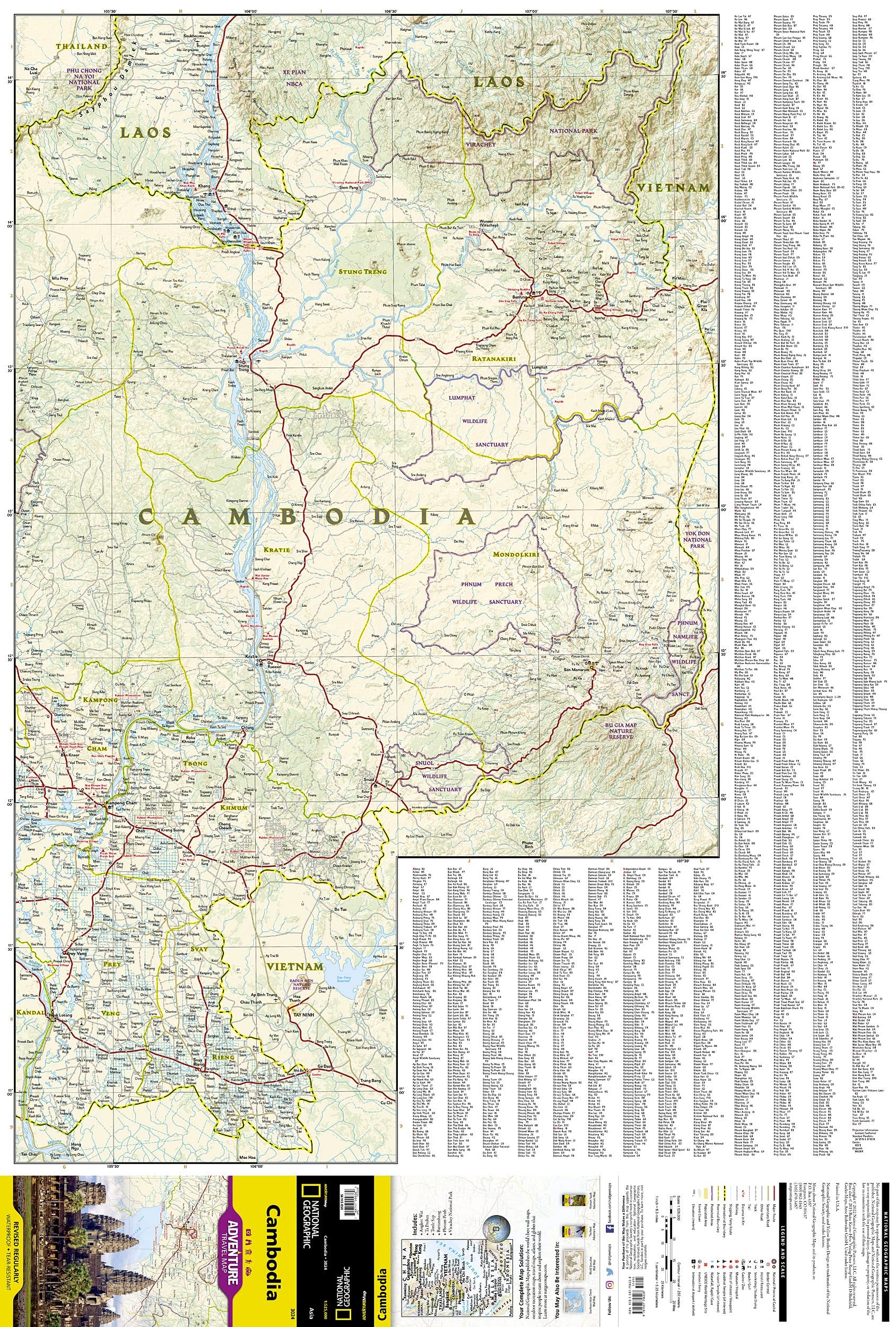 Cambodia Map (National Geographic Adventure Map, 3024)