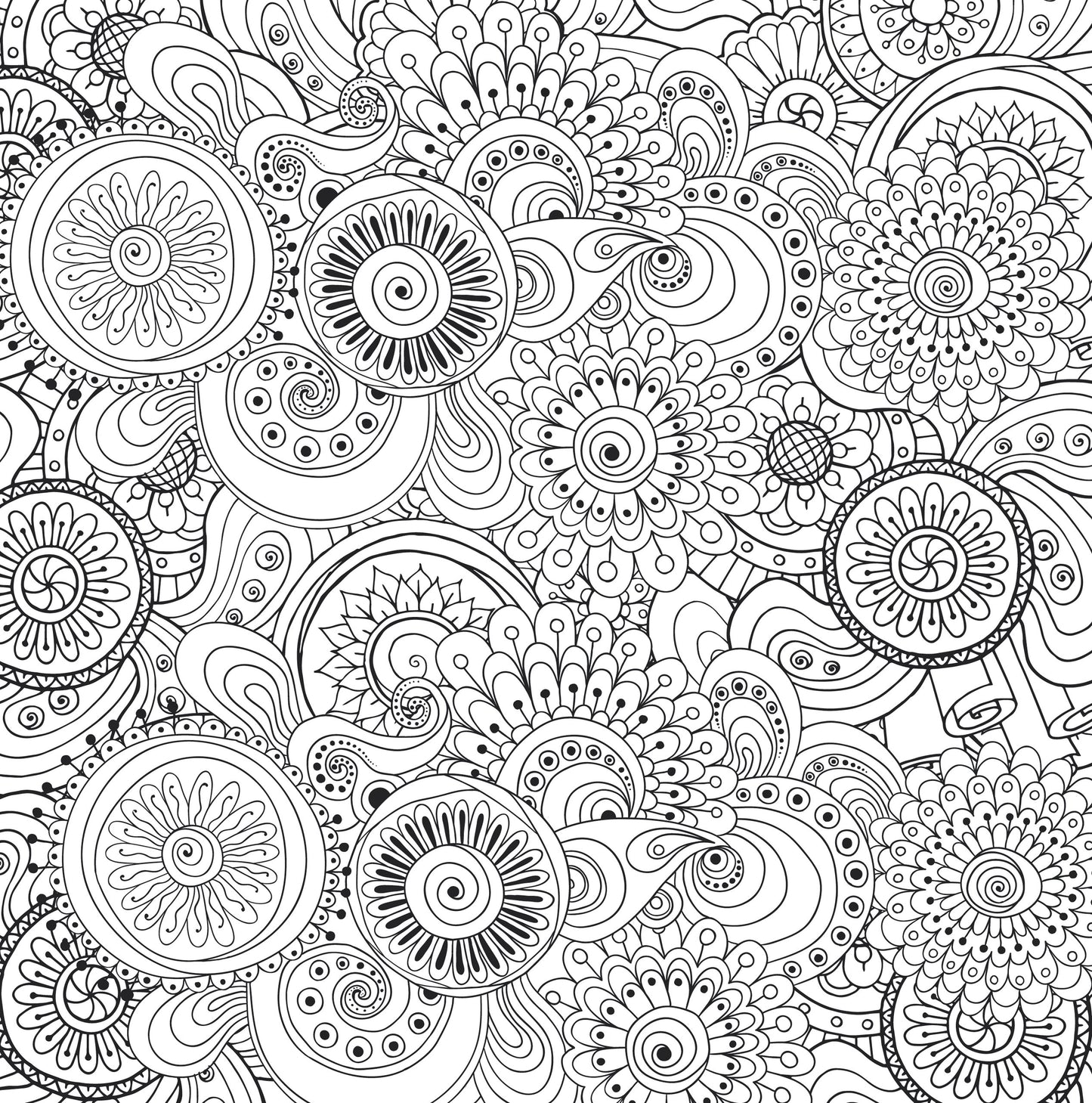 Peaceful Paisleys Adult Coloring Book (31 stress-relieving designs) (Studio)