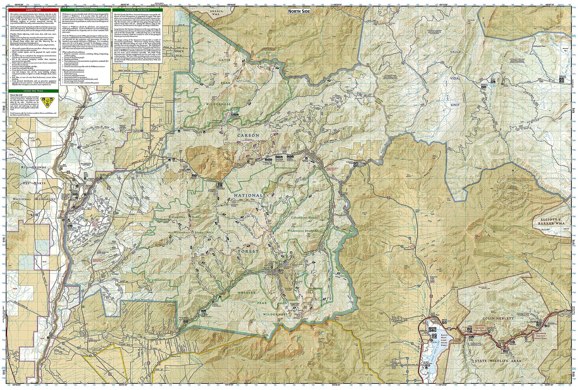 Taos, Wheeler Peak Map (National Geographic Trails Illustrated Map, 730)