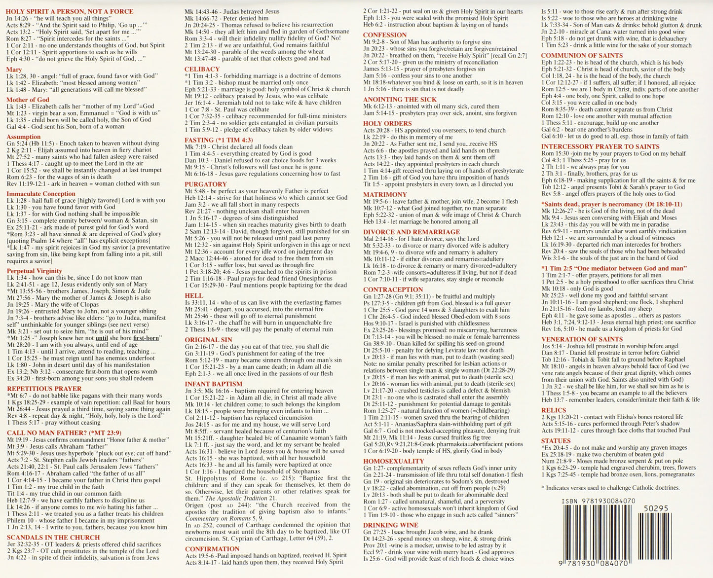 Catholic Verse Finder ("Bible Cheat Sheet") English version