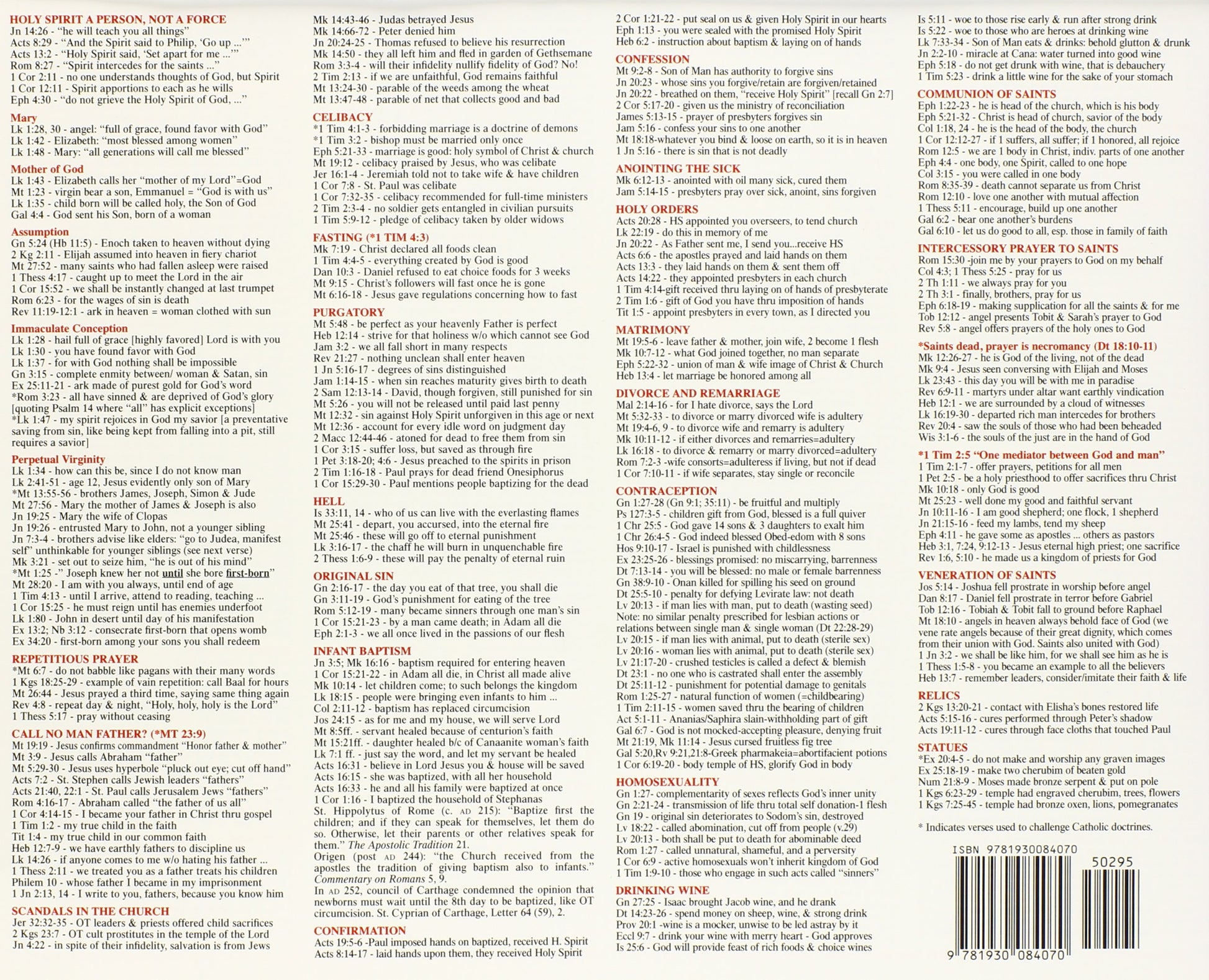 Catholic Verse Finder ("Bible Cheat Sheet") English version