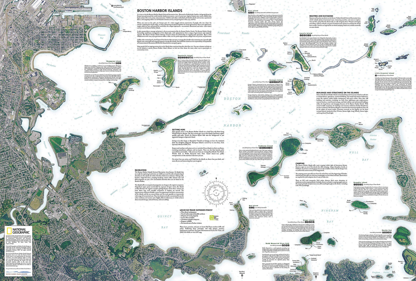 Boston Harbor Islands National Recreation Area Map (National Geographic Trails Illustrated Map, 265)