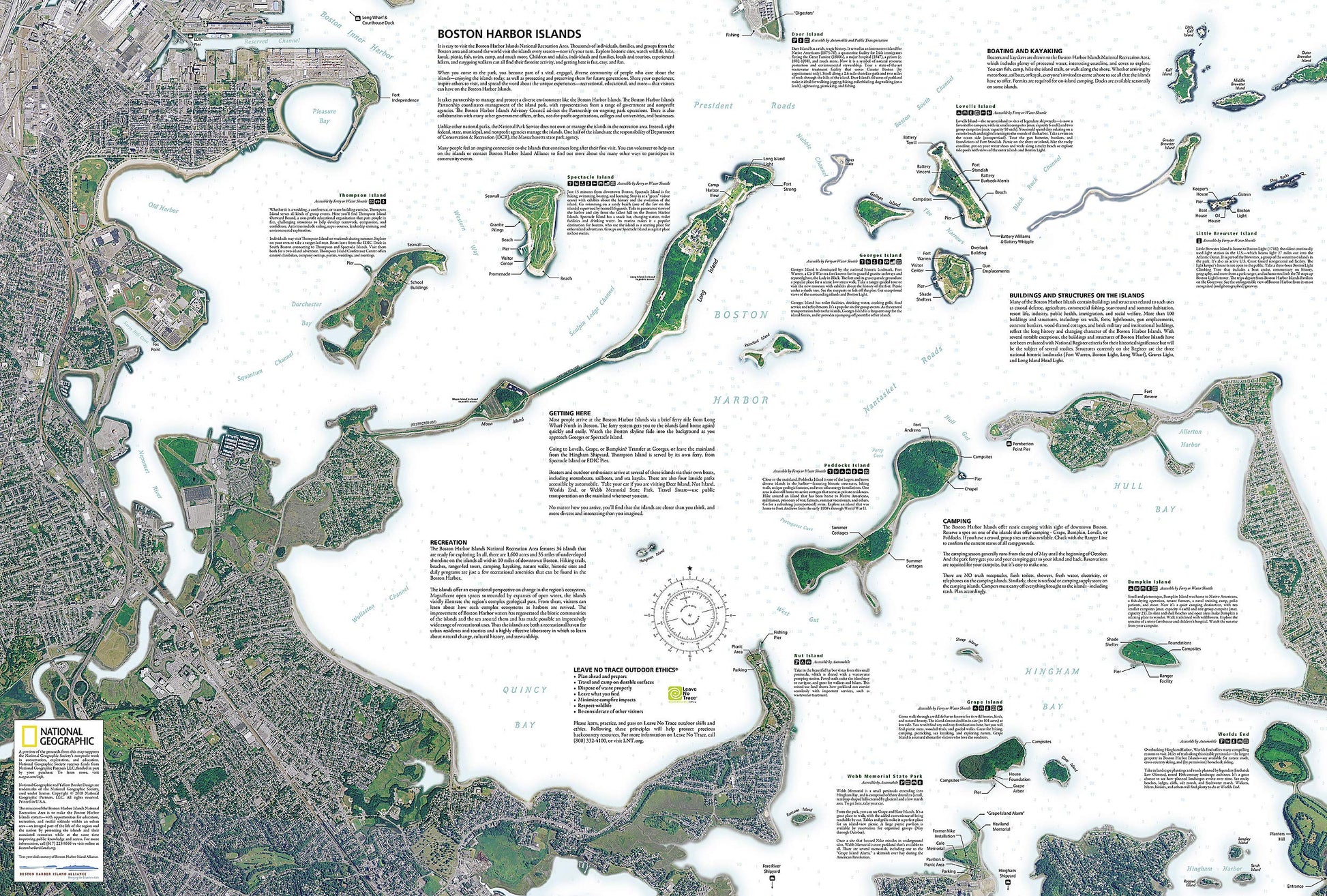 Boston Harbor Islands National Recreation Area Map (National Geographic Trails Illustrated Map, 265)