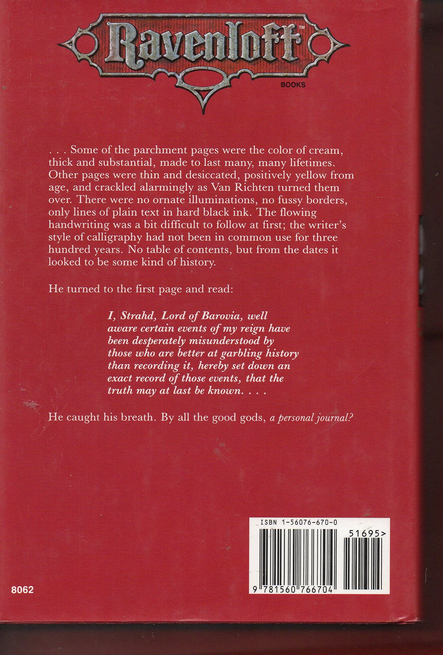I, Strahd : The Memoirs of a Vampire (Ravenloft Books) by El