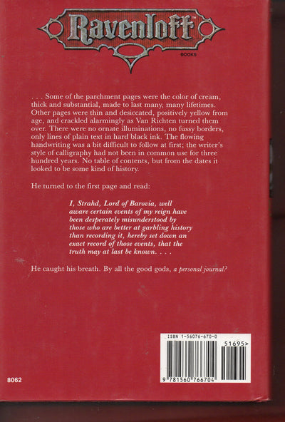 I, Strahd : The Memoirs of a Vampire (Ravenloft Books) by El