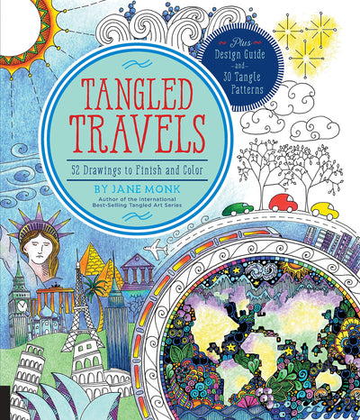 Tangled Travels: 52 Drawings to Finish and Color (Tangled Color and Draw)