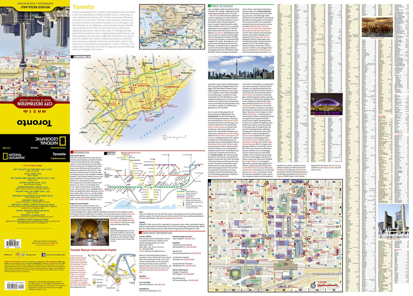 Toronto Map (National Geographic Destination City Map)
