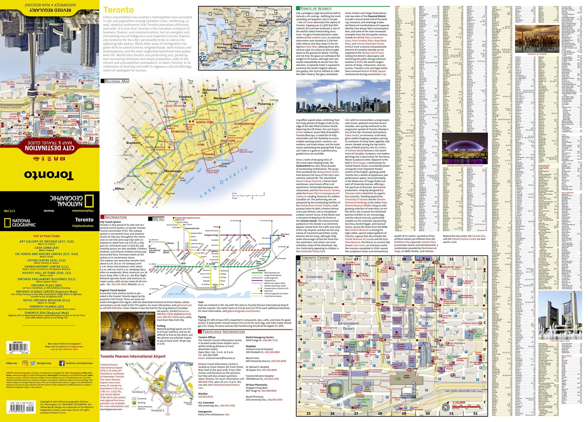 Toronto Map (National Geographic Destination City Map)