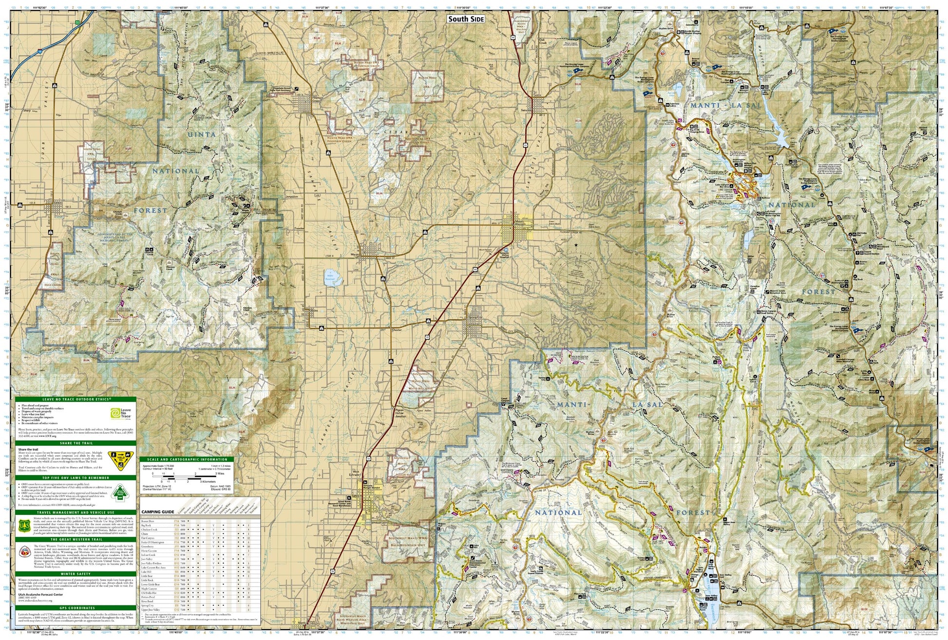 Wasatch Front South Map (National Geographic Trails Illustrated Map, 701)