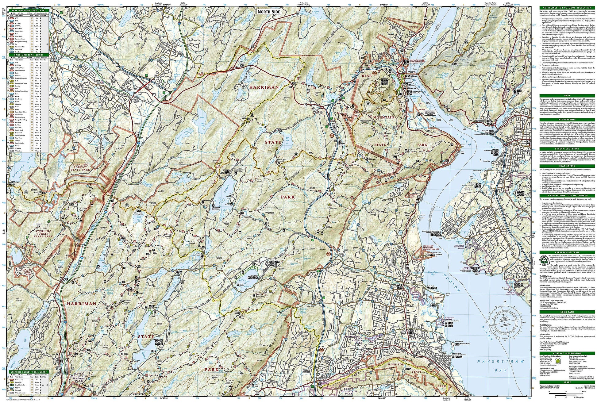 Harriman, Bear Mountain, Sterling Forest State Parks (National Geographic Trails Illustrated Map)