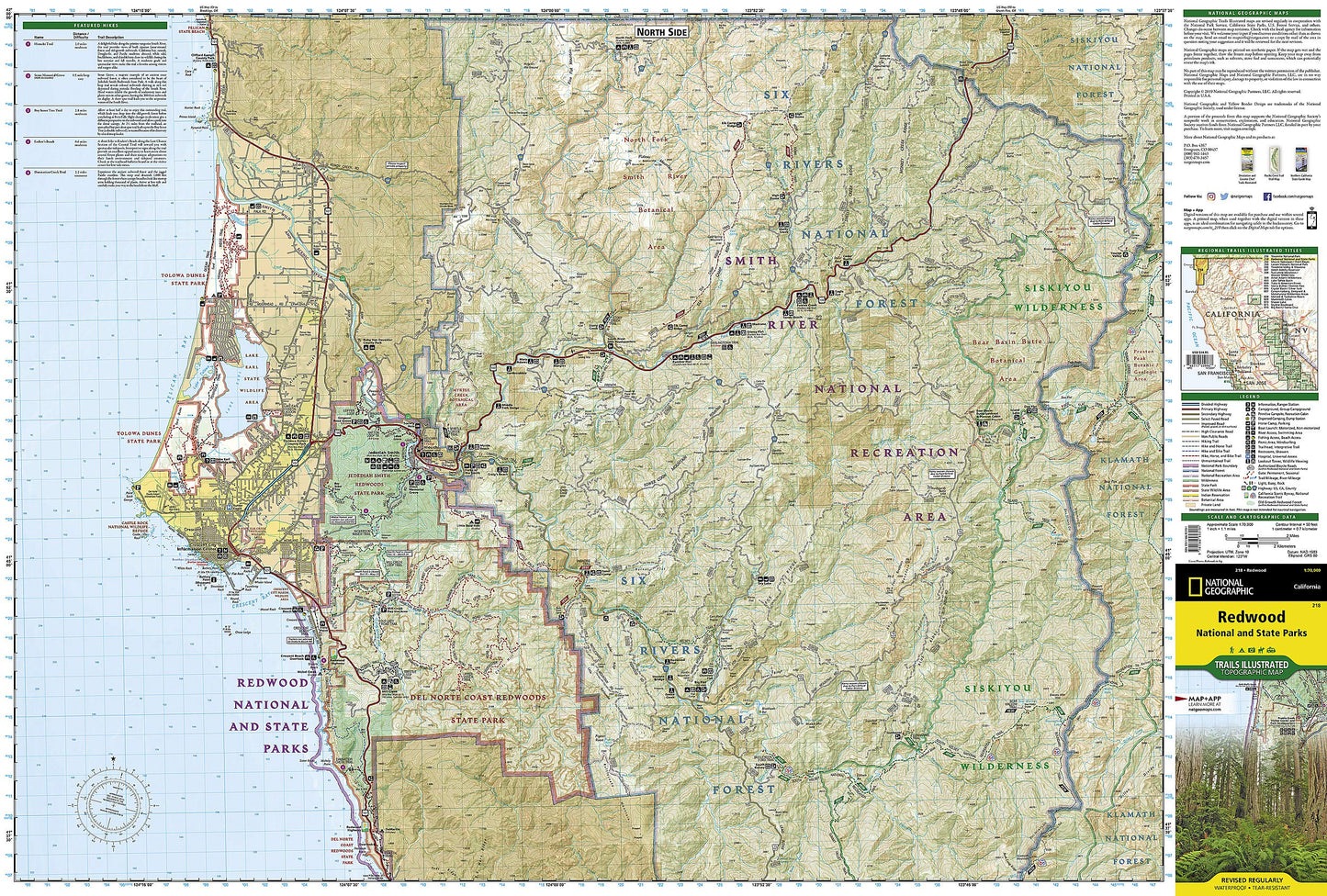 Redwood National and State Parks Map (National Geographic Trails Illustrated Map, 218)