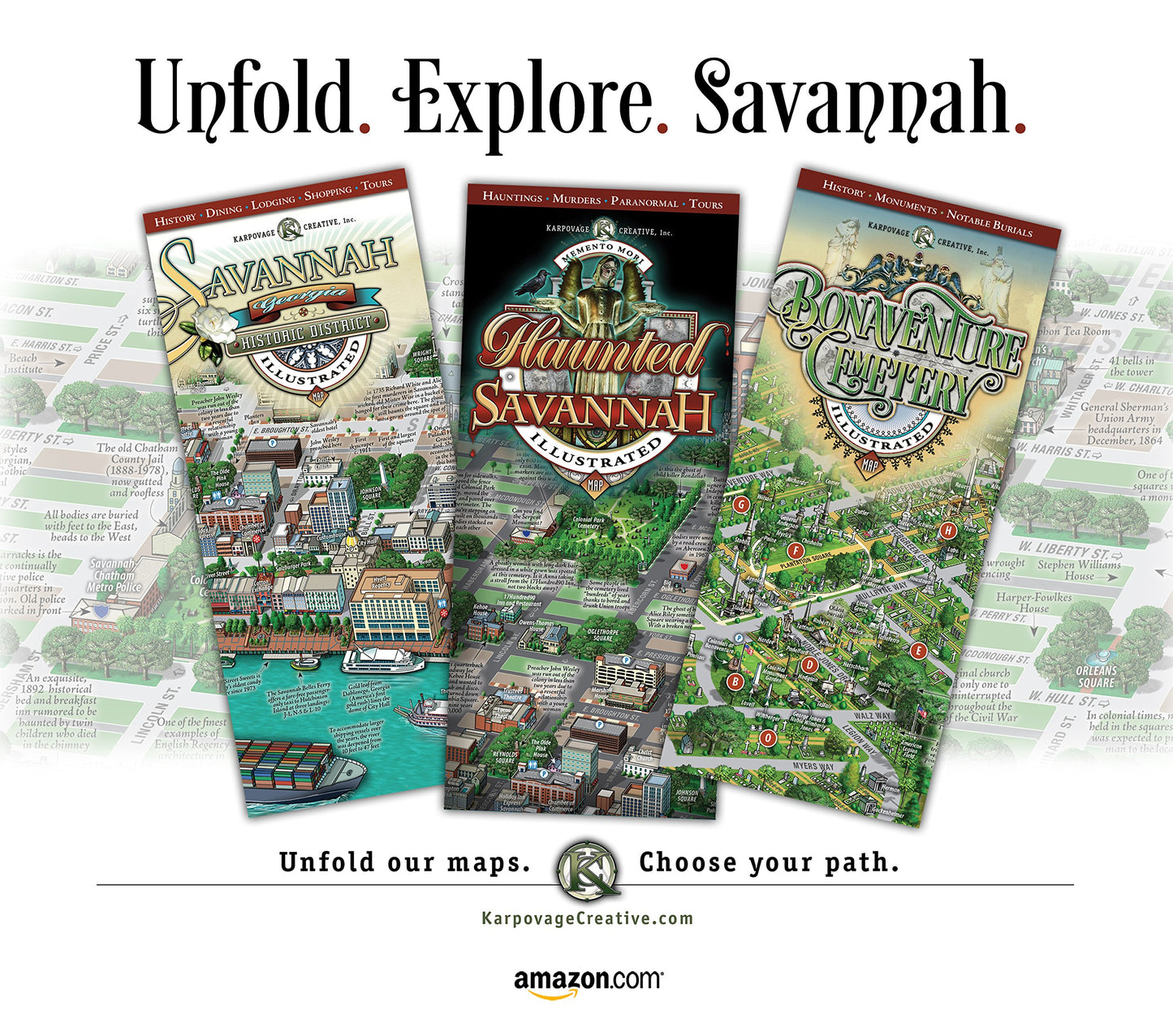 Bonaventure Cemetery Illustrated Map
