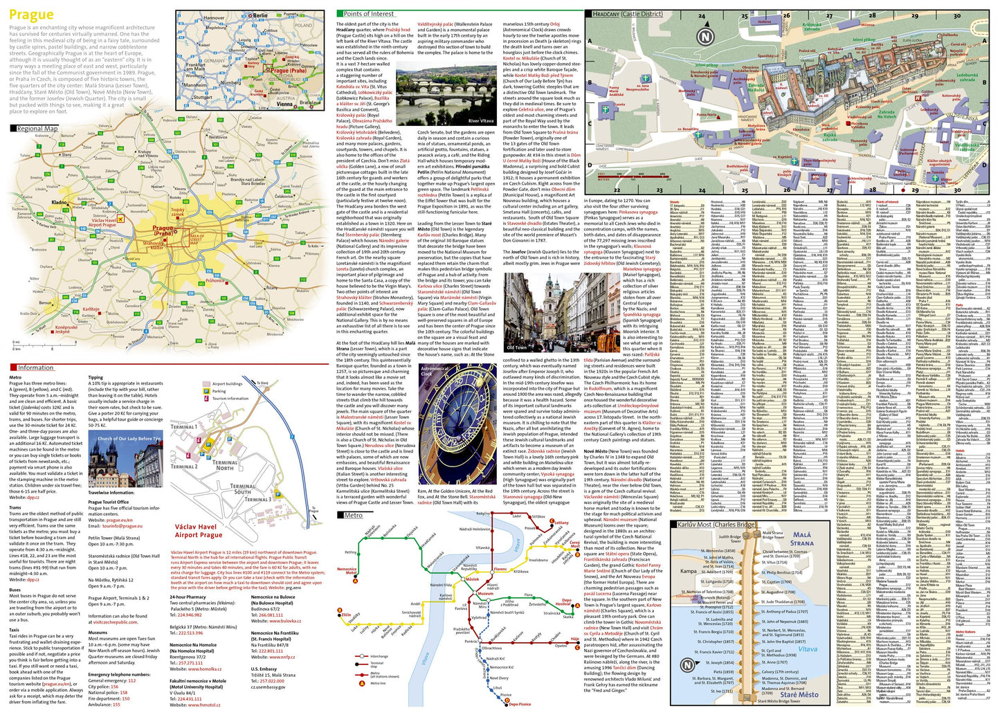 Prague Map (National Geographic Destination City Map)