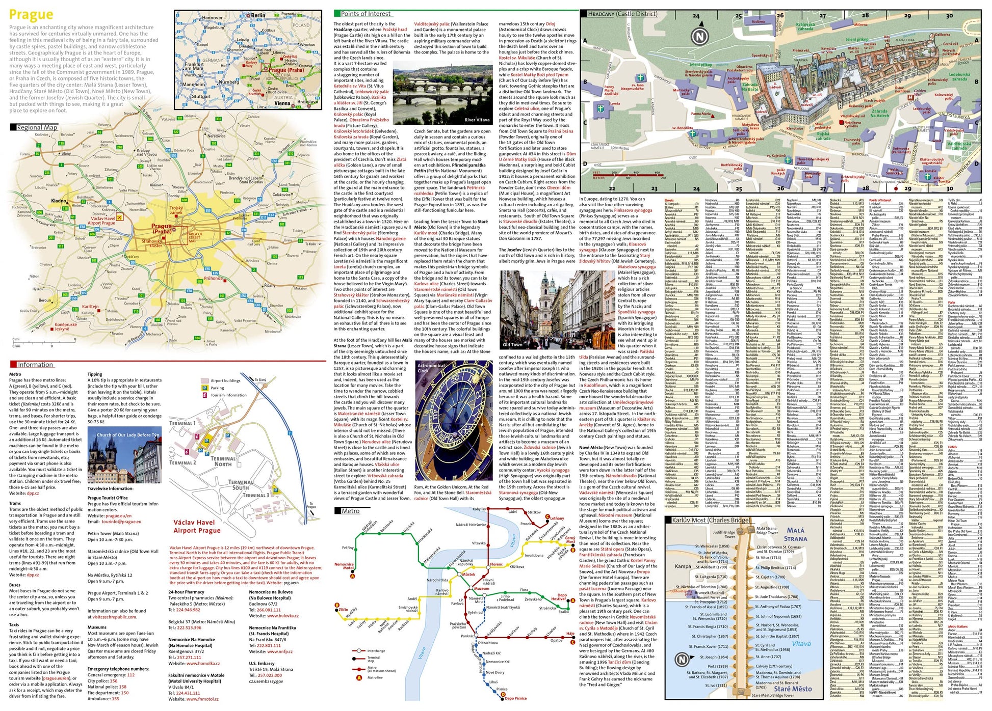 Prague Map (National Geographic Destination City Map)