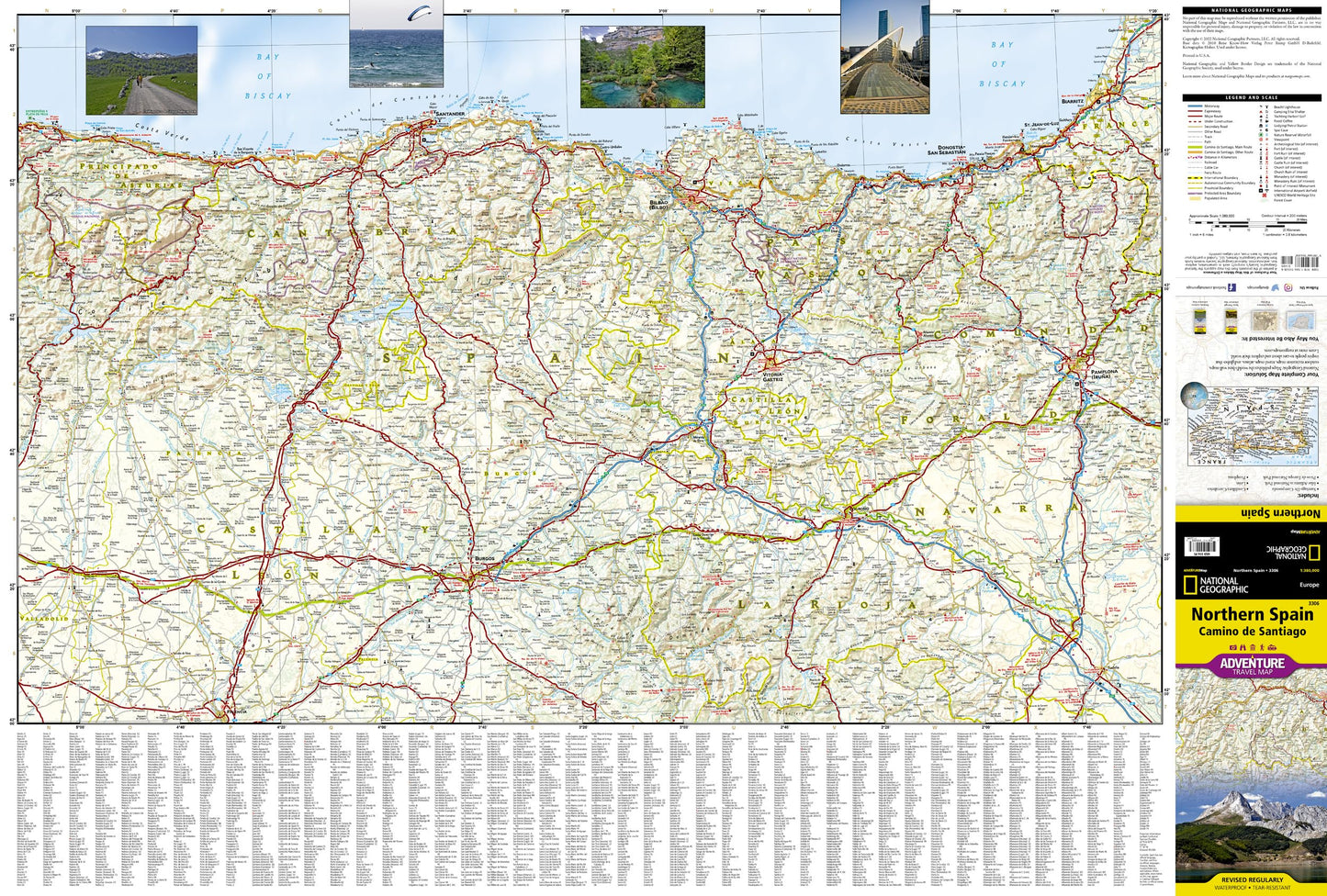 Northern Spain: Camino de Santiago Map (National Geographic Adventure Map, 3306)