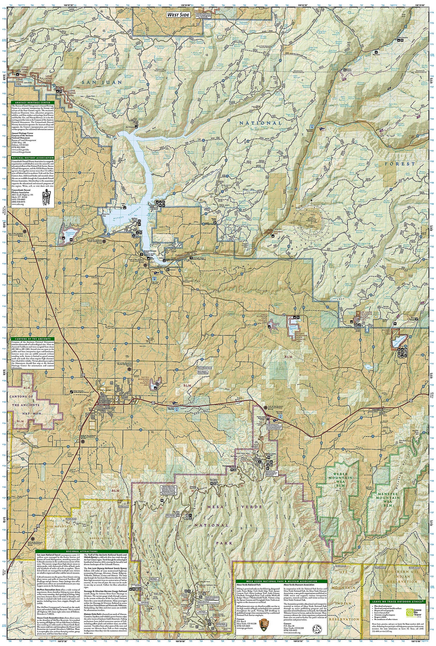 Durango, Cortez [Mesa Verde National Park] Map (National Geographic Trails Illustrated Map, 144)