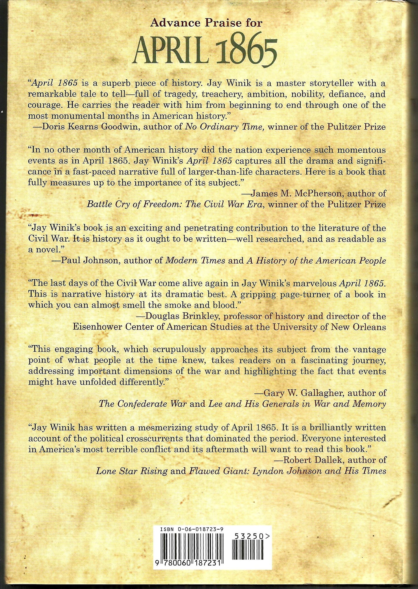 April 1865: The Month That Saved America by Jay Winik