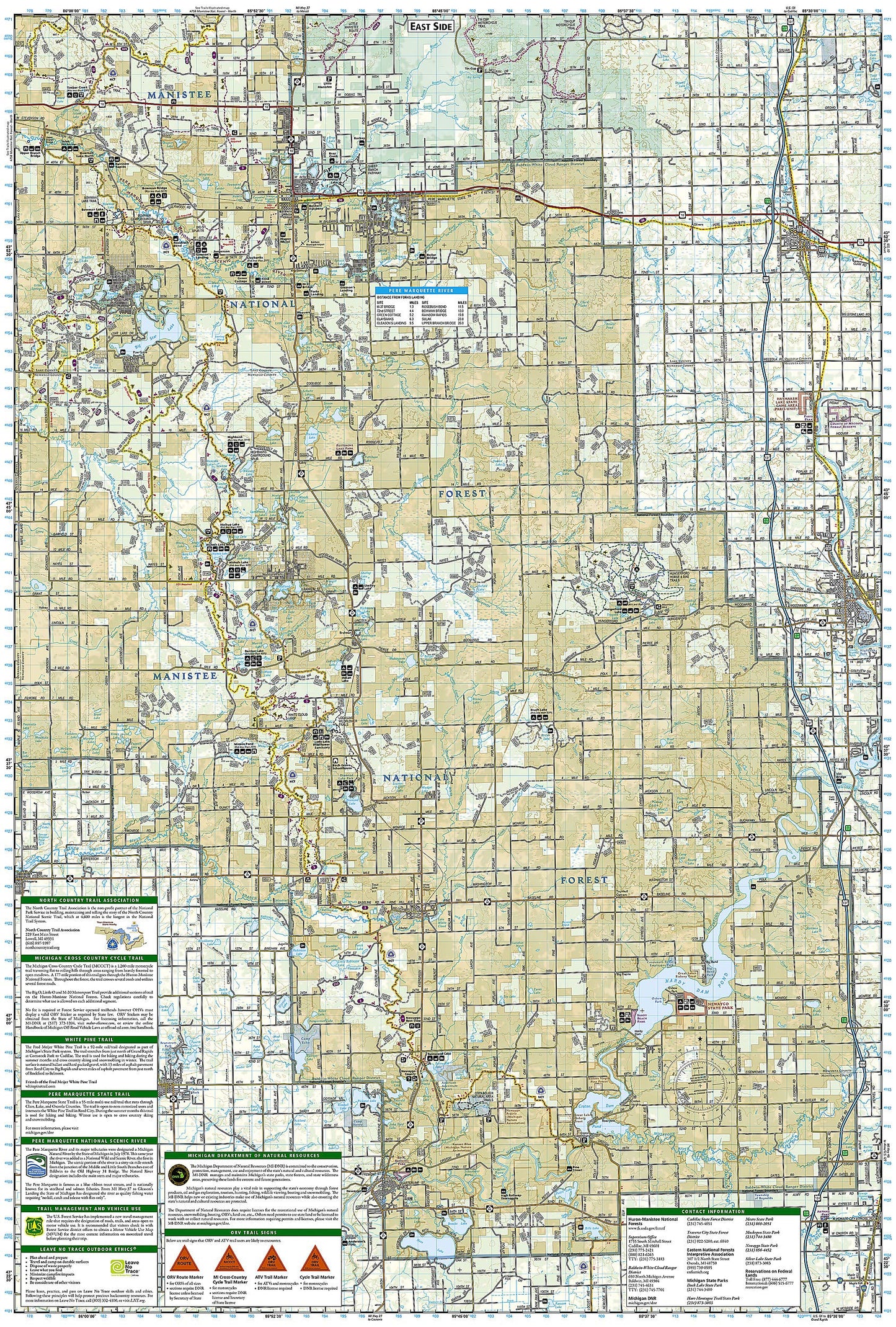 Manistee South Map [Manistee National Forest] (National Geographic Trails Illustrated Map, 759)