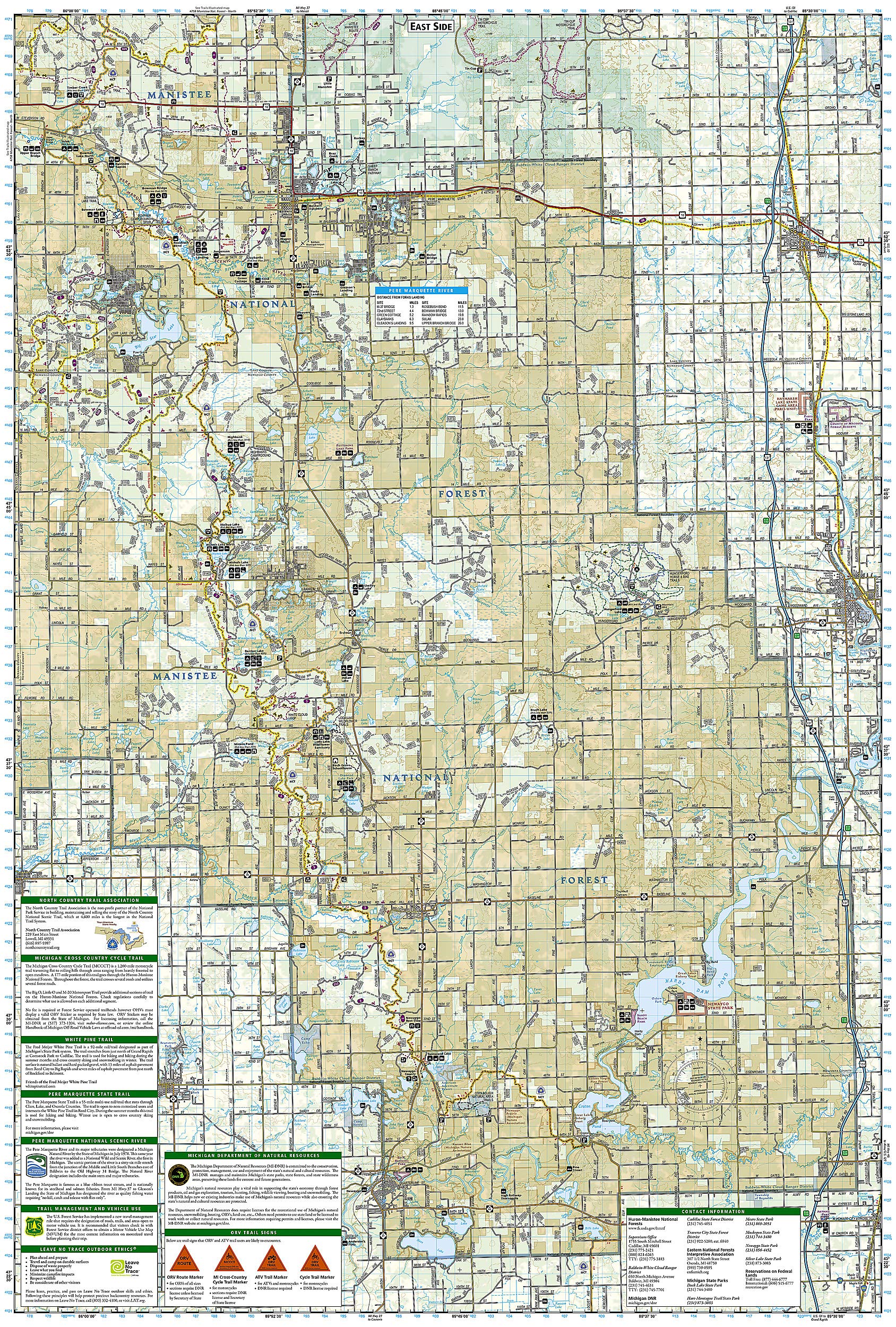 Manistee South Map [Manistee National Forest] (National Geographic Trails Illustrated Map, 759)
