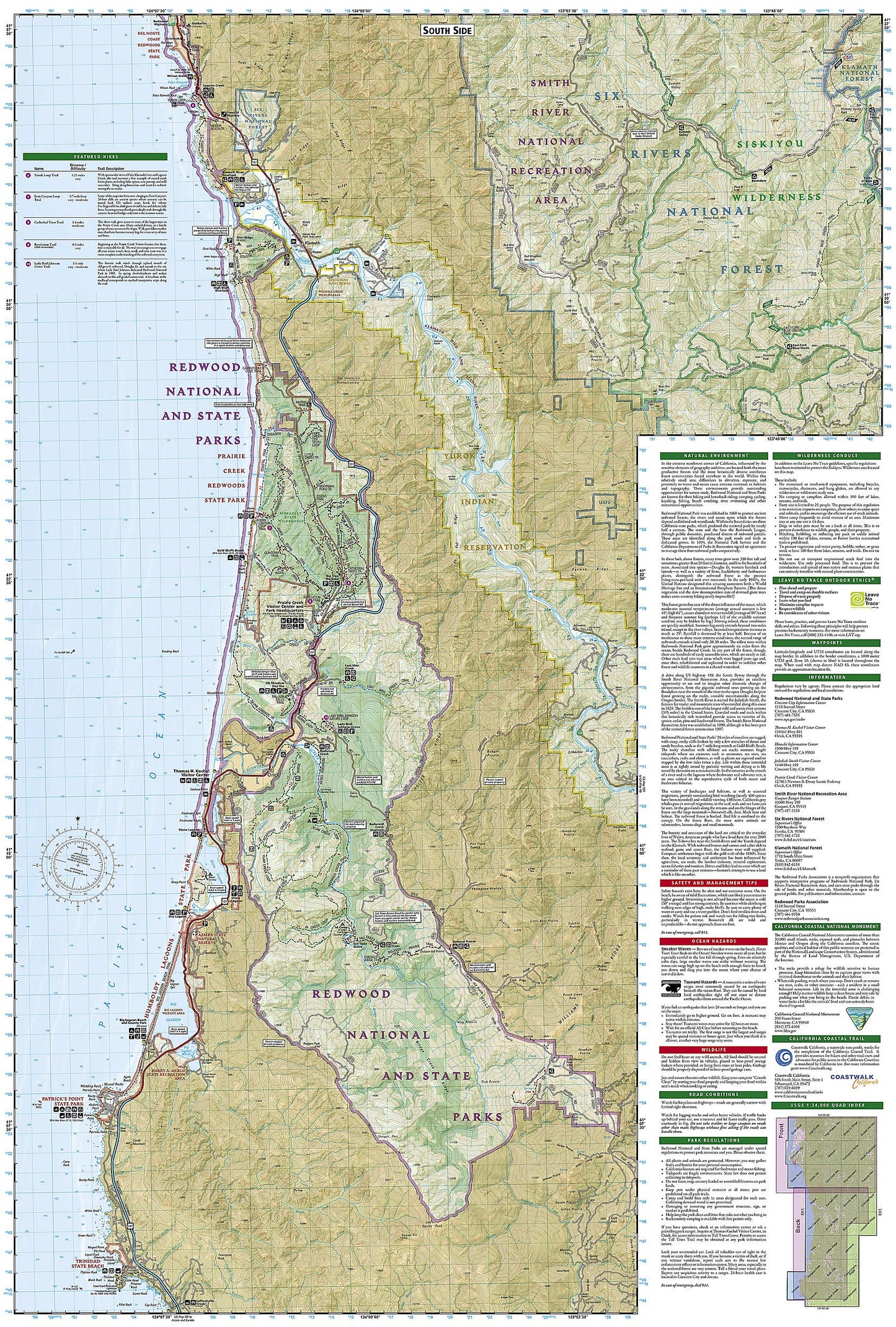 Redwood National and State Parks Map (National Geographic Trails Illustrated Map, 218)