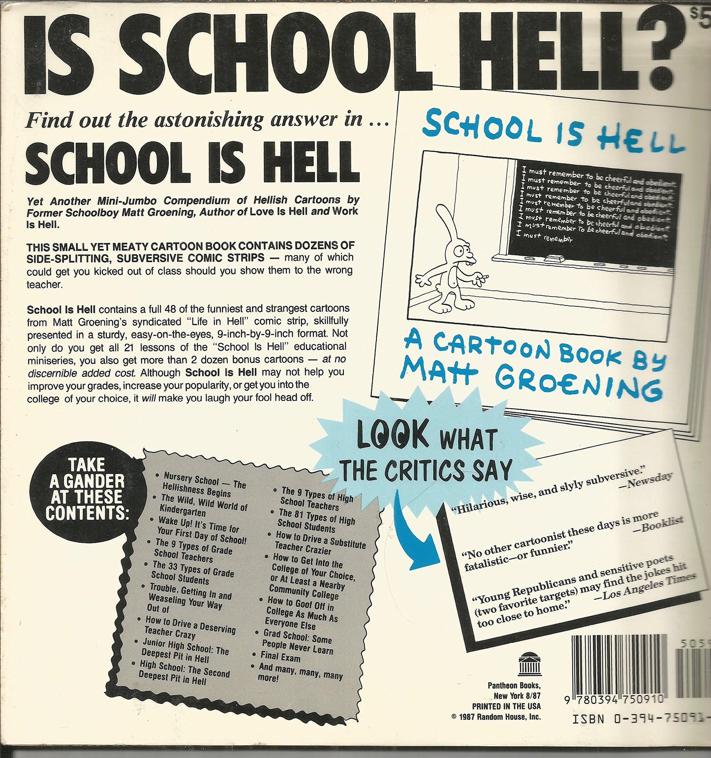 School Is Hell by Groening, Matt