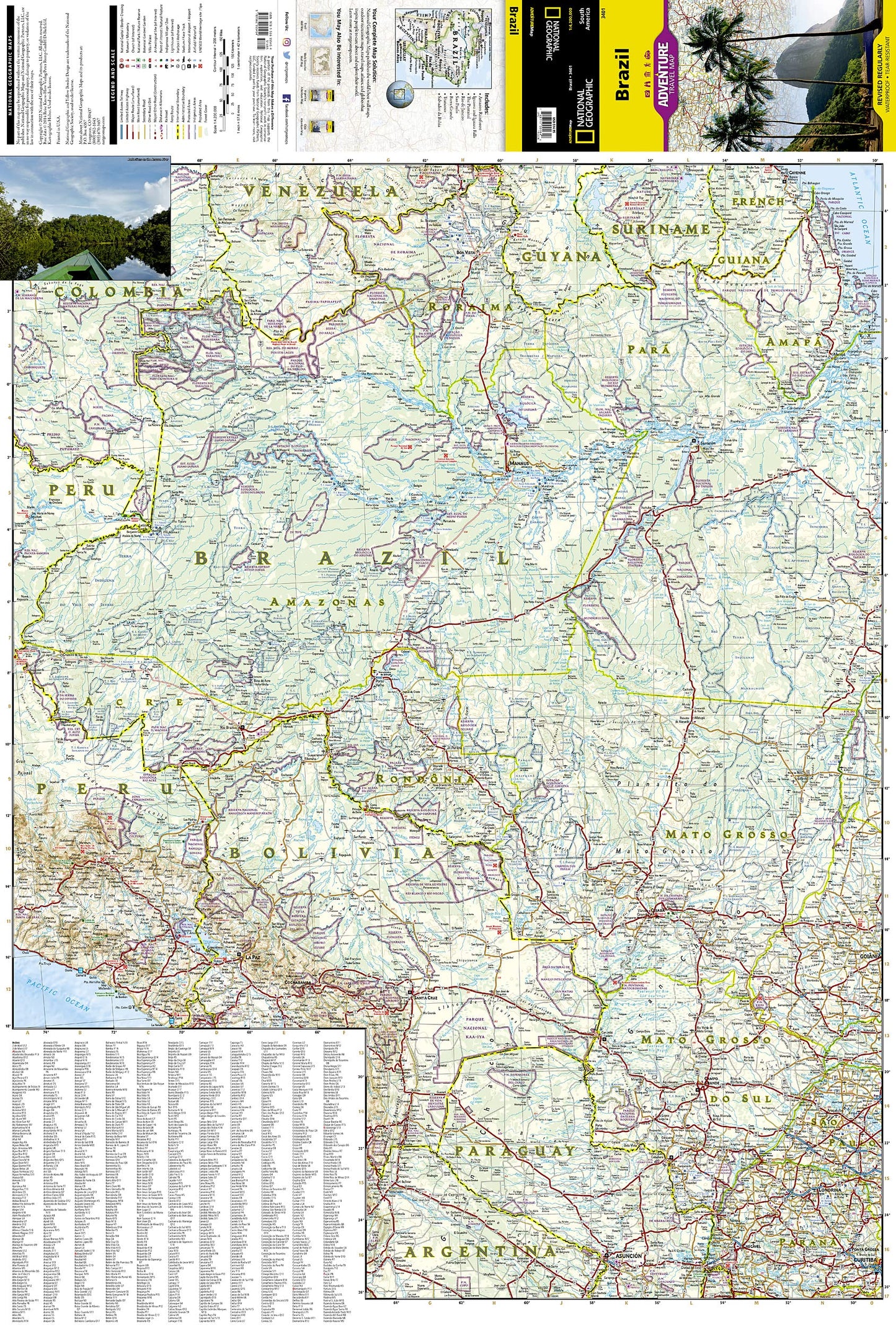 Brazil Map (National Geographic Adventure Map, 3401)