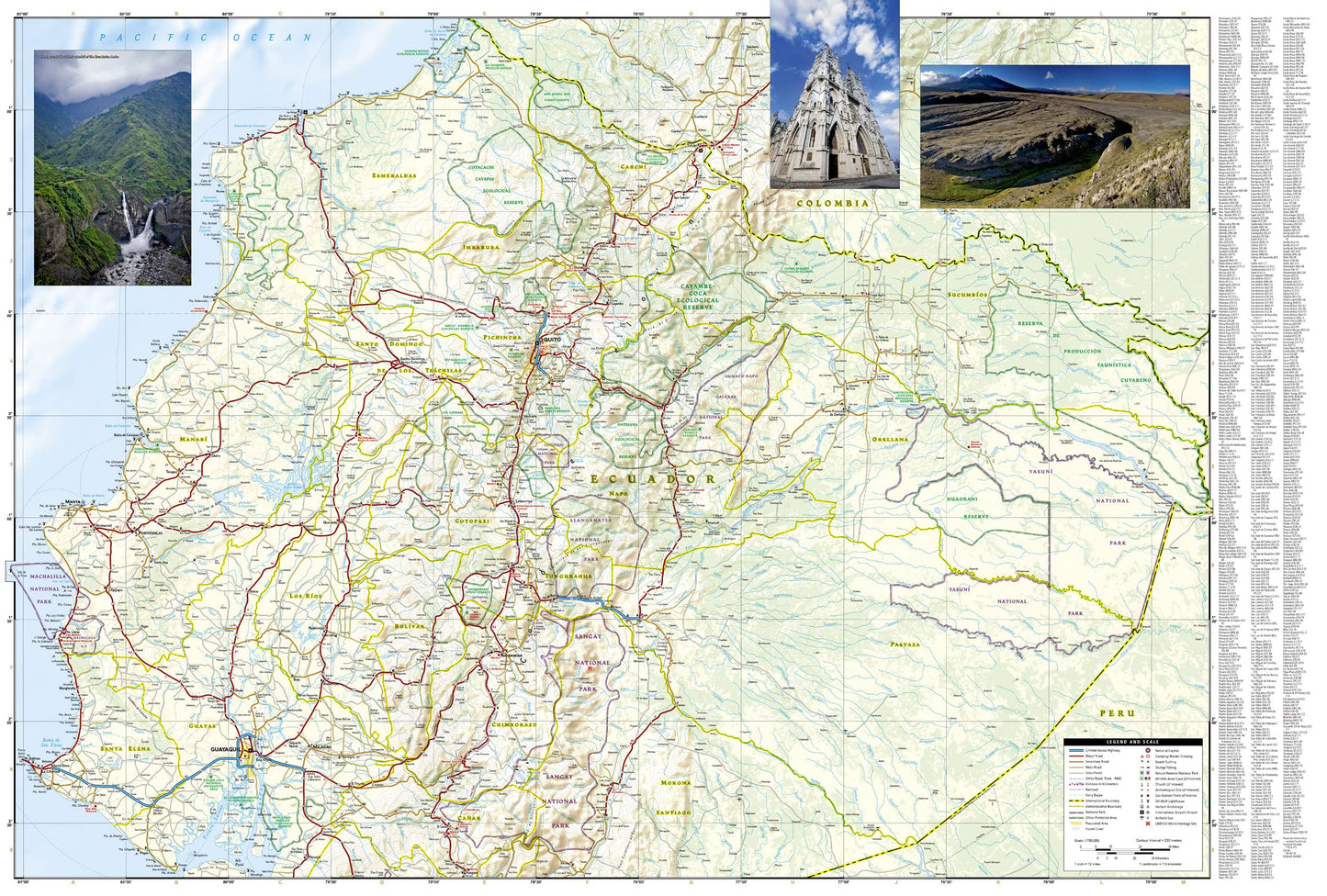 Ecuador and Galapagos Islands Map (National Geographic Adventure Map, 3403)
