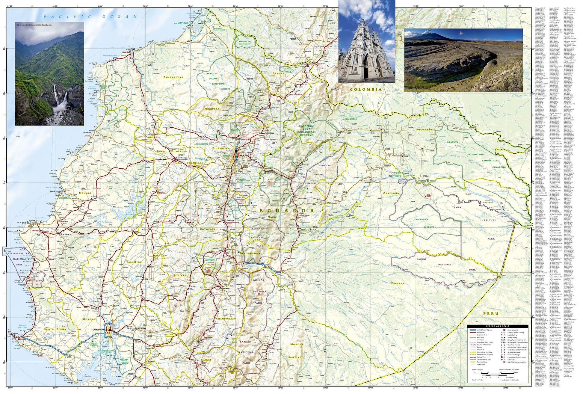 Ecuador and Galapagos Islands Map (National Geographic Adventure Map, 3403)