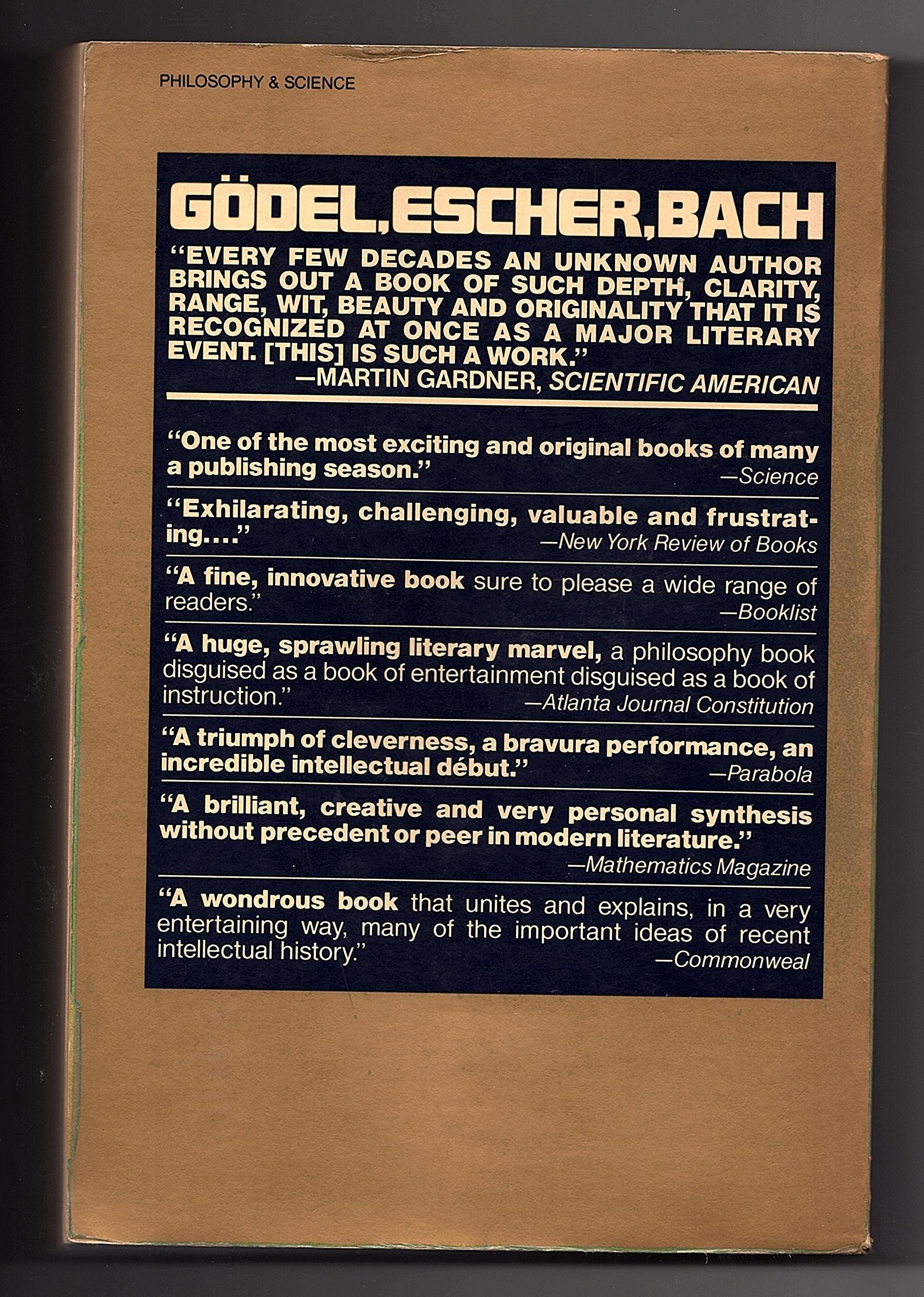 Godel, Escher, Bach: An Eternal Golden Braid
