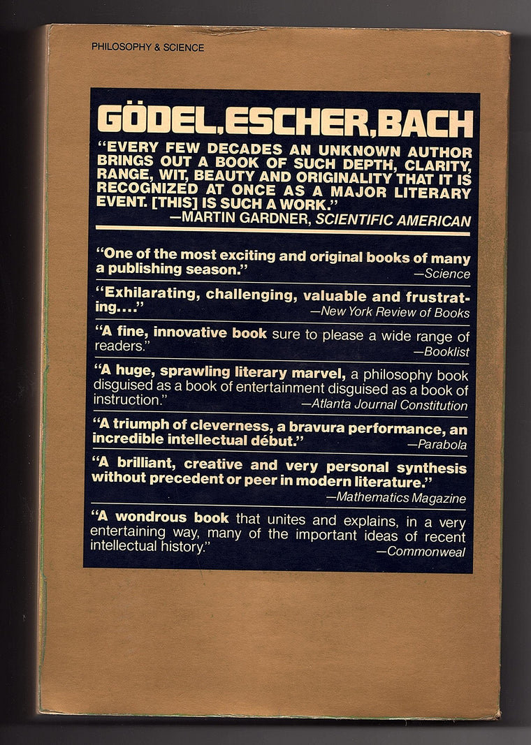 Godel, Escher, Bach: An Eternal Golden Braid — back cover