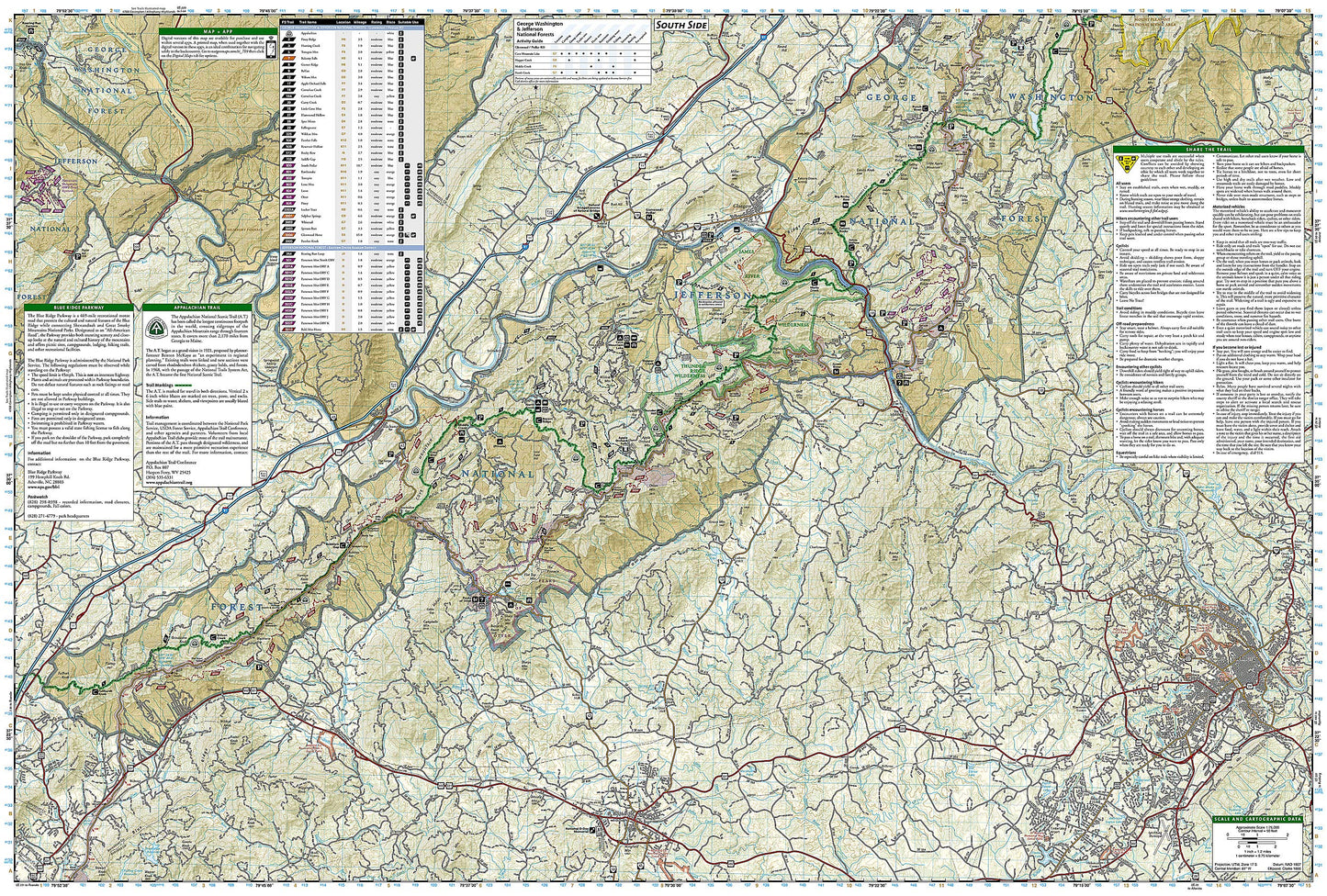 Lexington, Blue Ridge Mts Map [George Washington and Jefferson National Forests] (National Geographic Trails Illustrated Map, 789)