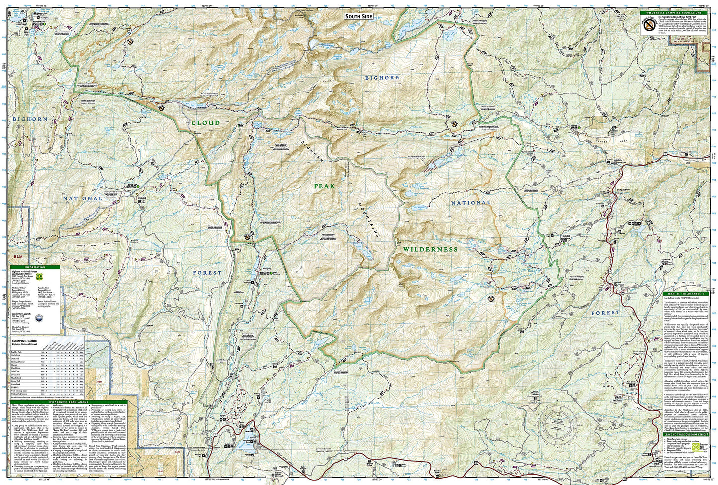 Cloud Peak Wilderness Map (National Geographic Trails Illustrated Map, 720)