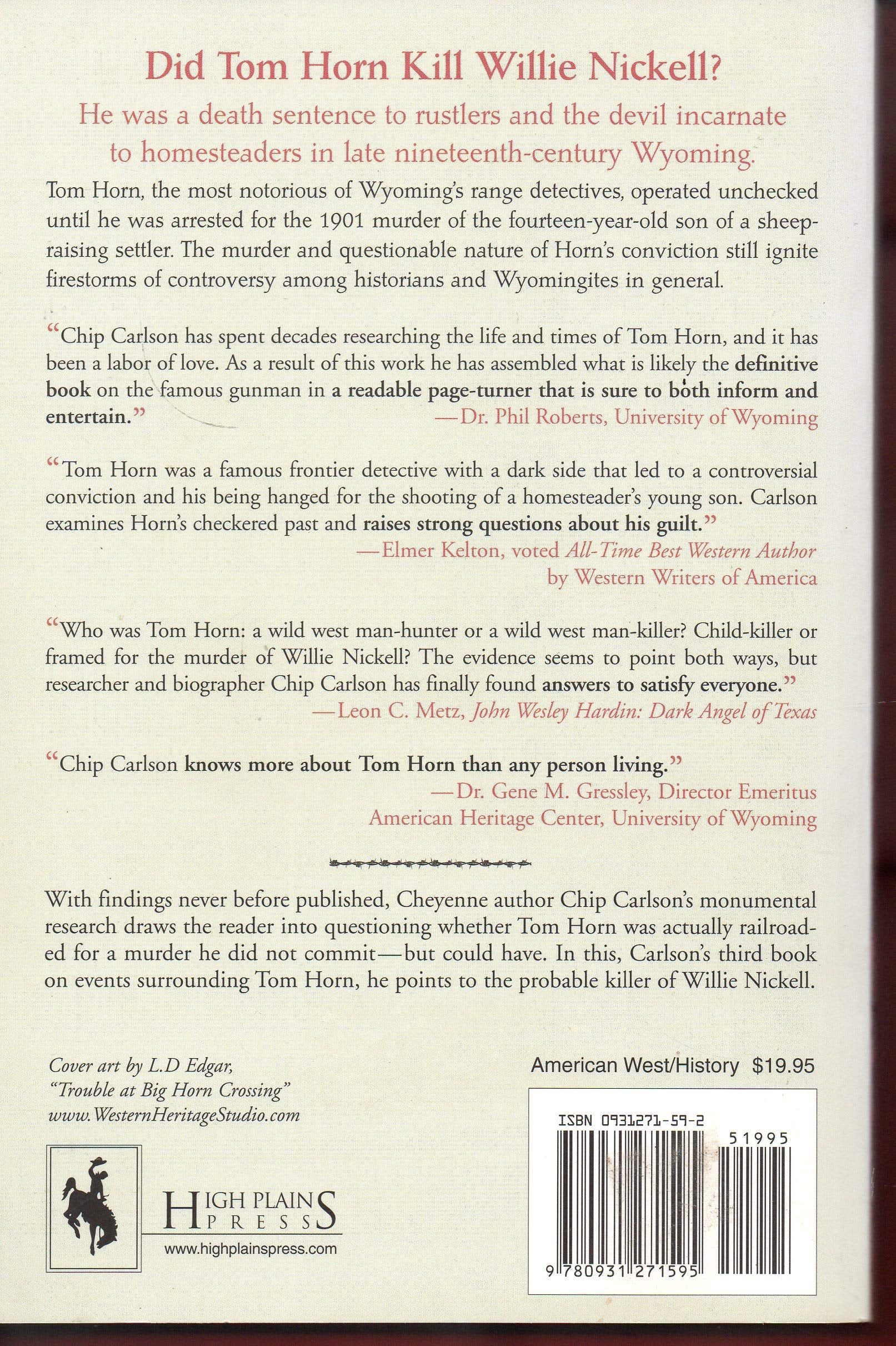 Tom Horn: Blood on the Moon : Dark History of the Murderous Cattle Detective