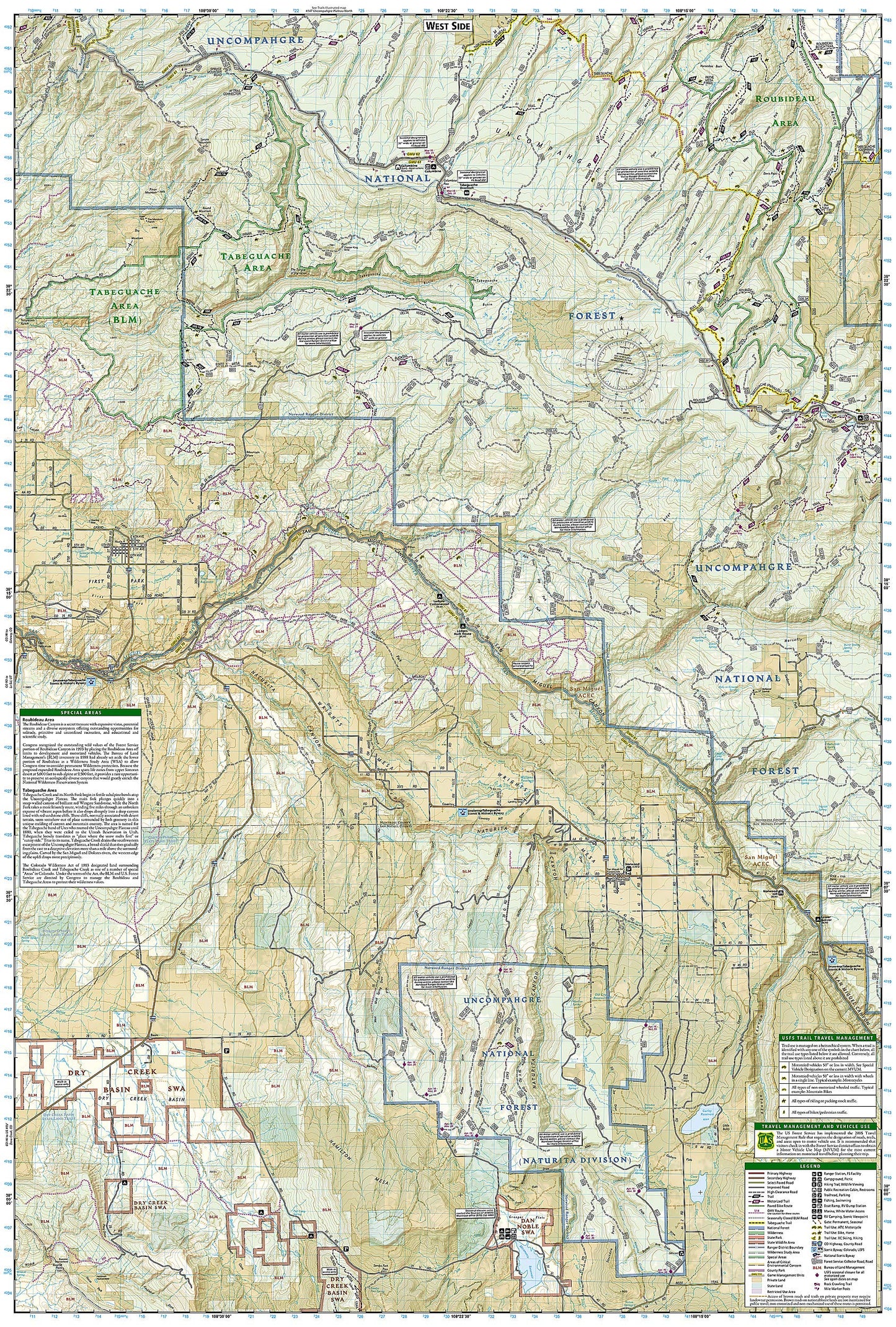 Uncompahgre Plateau South Map [Uncompahgre National Forest] (National Geographic Trails Illustrated Map, 146)