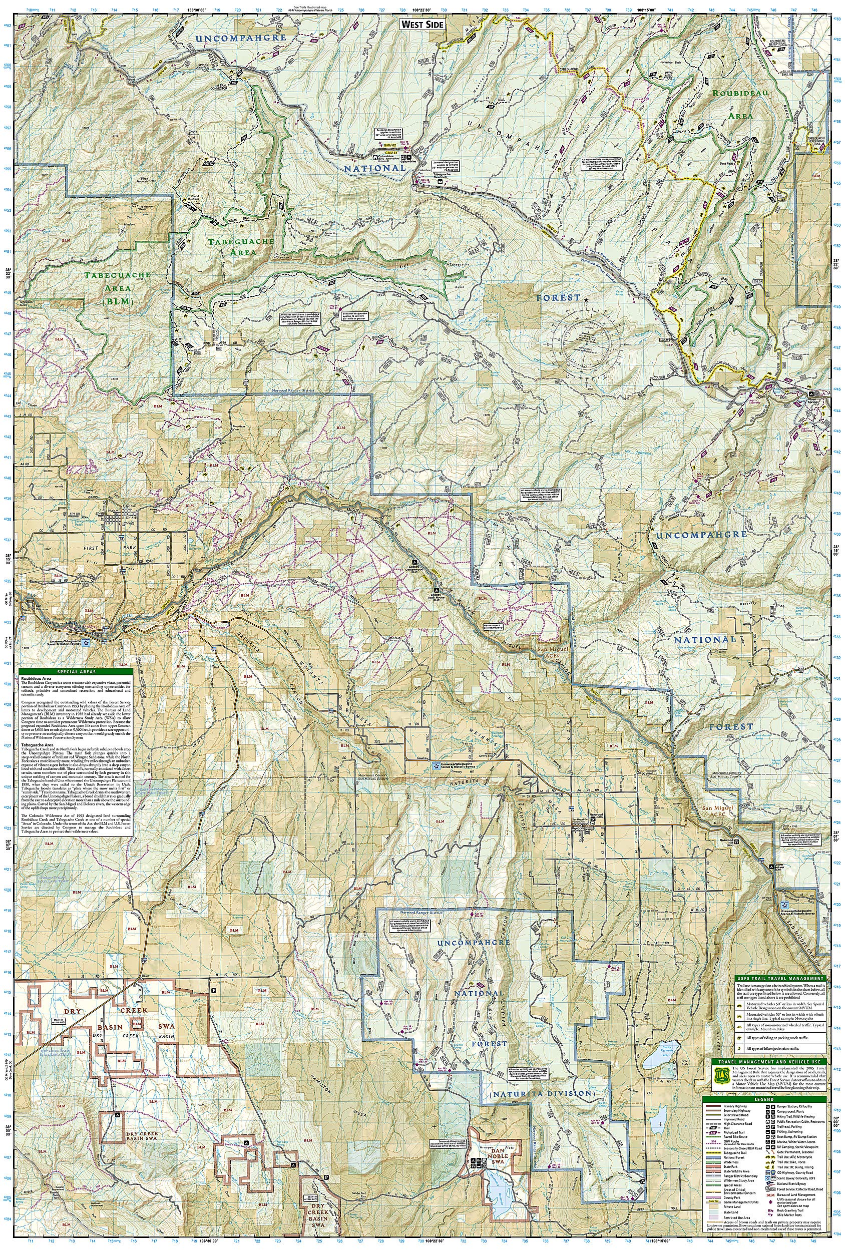 Uncompahgre Plateau South Map [Uncompahgre National Forest] (National Geographic Trails Illustrated Map, 146)