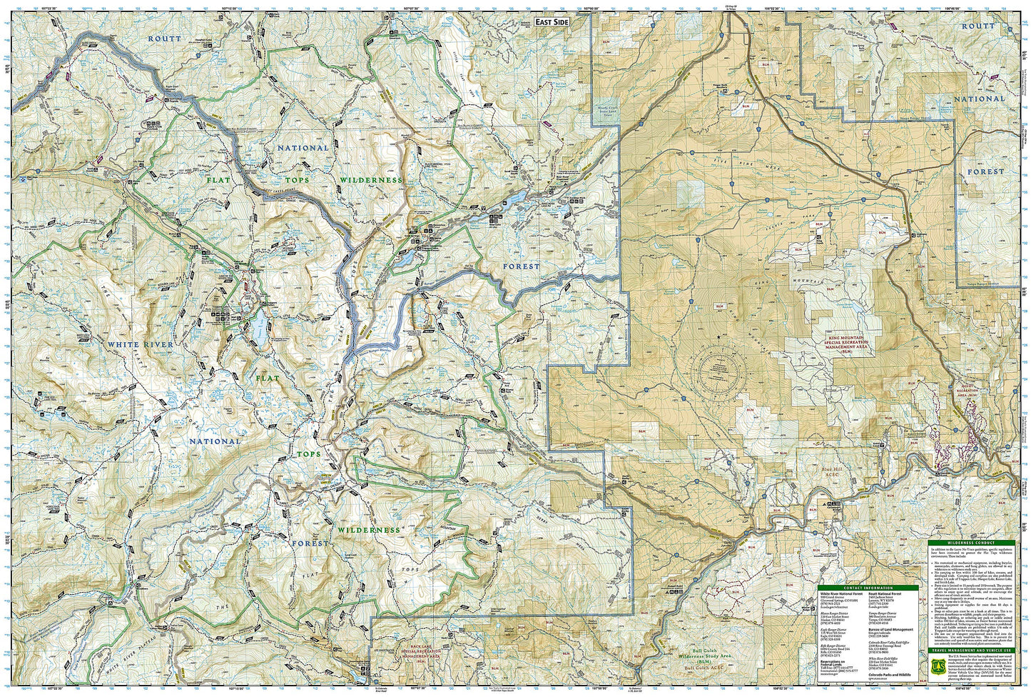 Flat Tops North Map (National Geographic Trails Illustrated Map, 150)