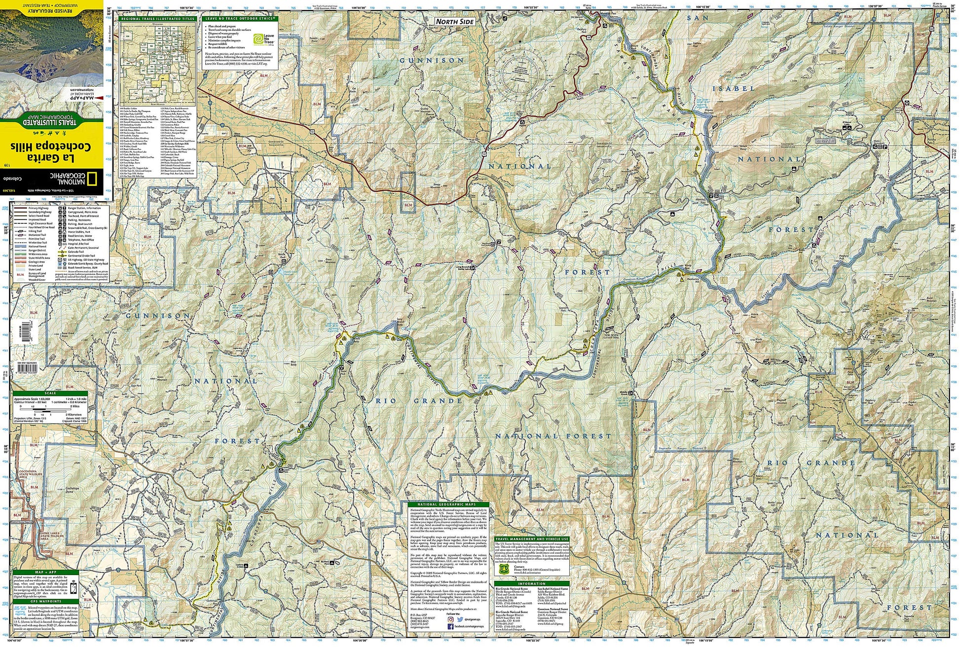 La Garita, Cochetopa Hills Map (National Geographic Trails Illustrated Map, 139)