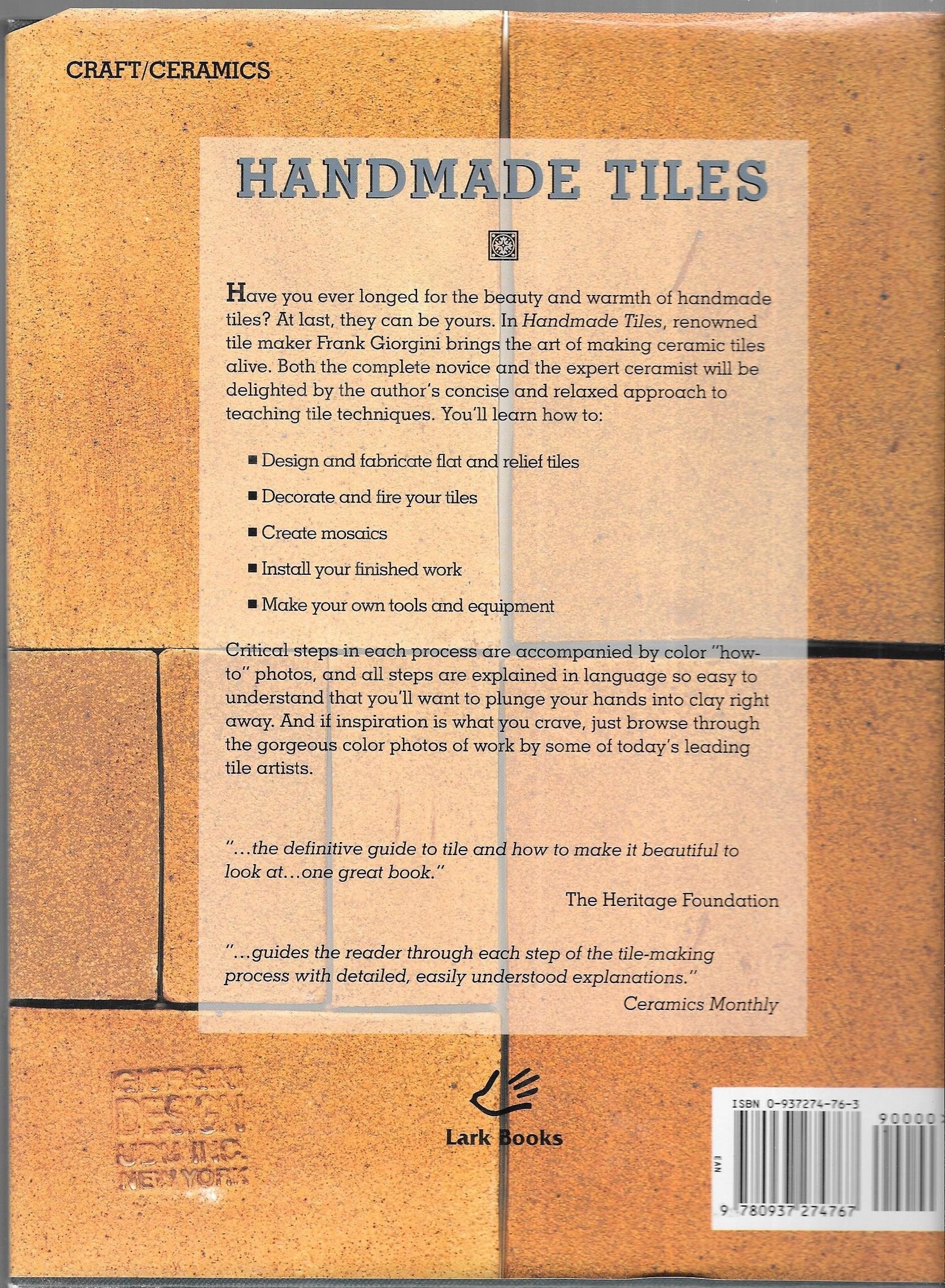 Handmade Tiles: Designing, Making, Decorating