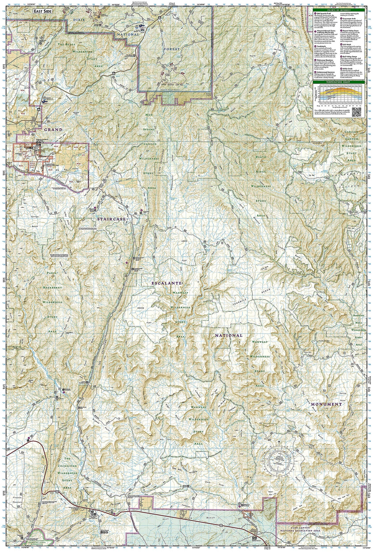Grand Staircase, Paunsaugunt Plateau Map [Grand Staircase-Escalante National Monument] (National Geographic Trails Illustrated Map, 714)