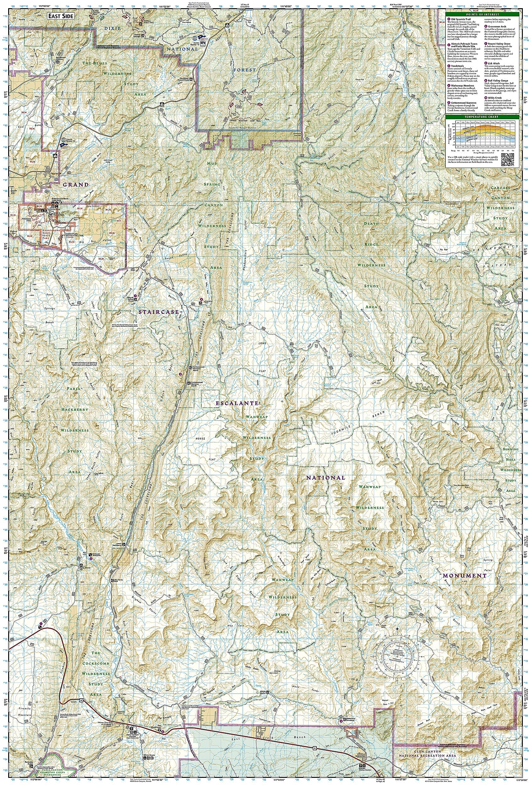 Grand Staircase, Paunsaugunt Plateau Map [Grand Staircase-Escalante National Monument] (National Geographic Trails Illustrated Map, 714)