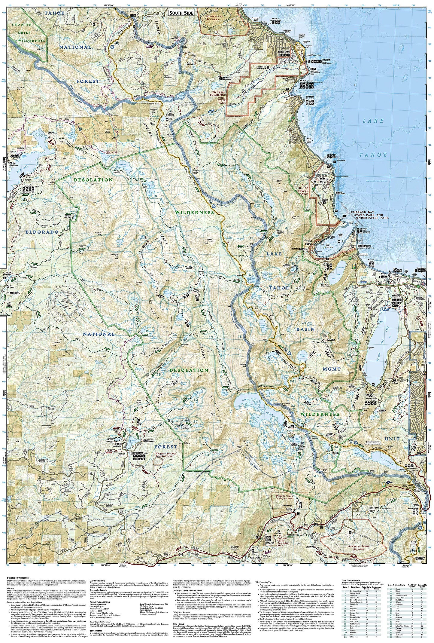 Desolation and Granite Chief Wilderness Areas Map (National Geographic Trails Illustrated Map, 802)