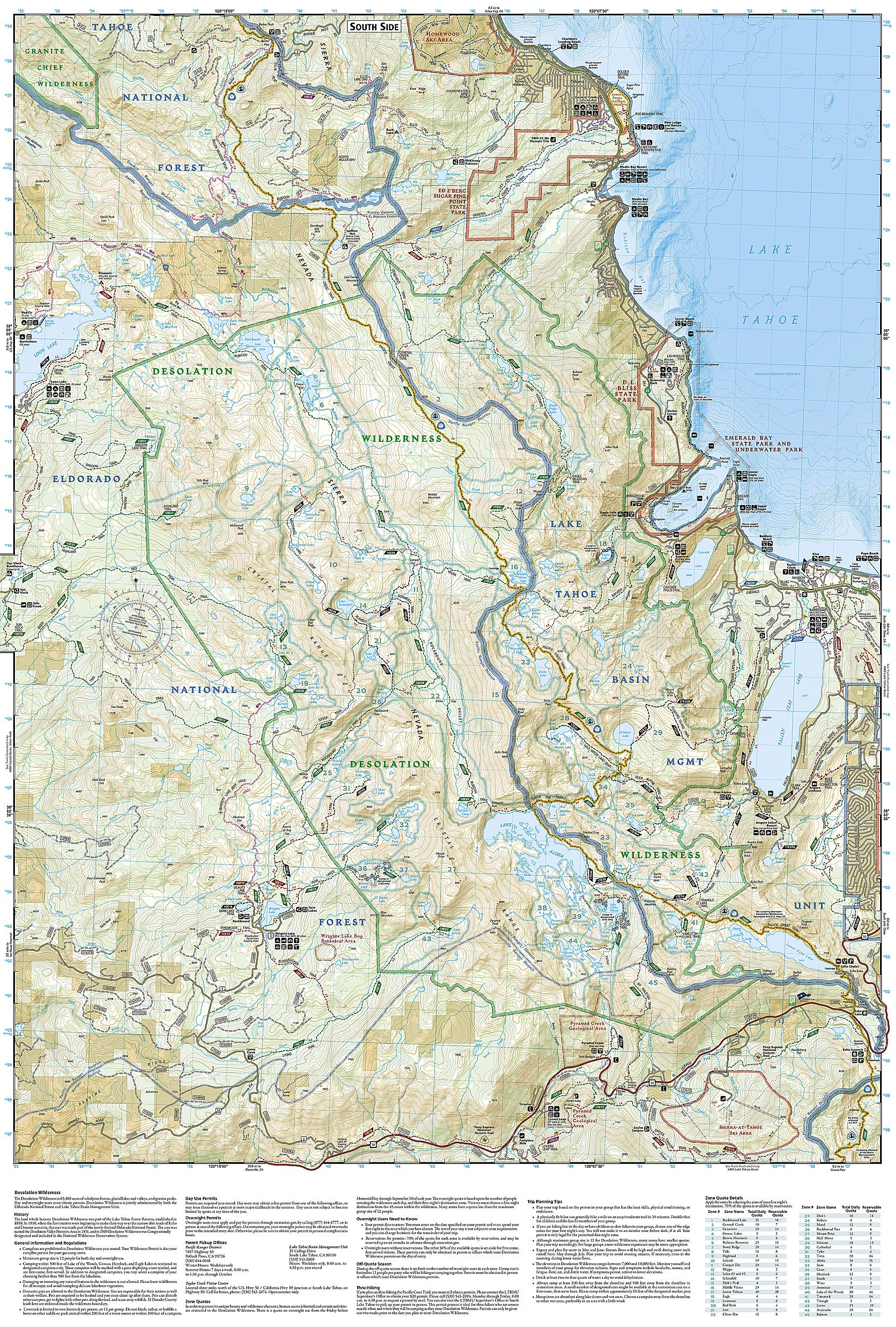 Desolation and Granite Chief Wilderness Areas Map (National Geographic Trails Illustrated Map, 802)