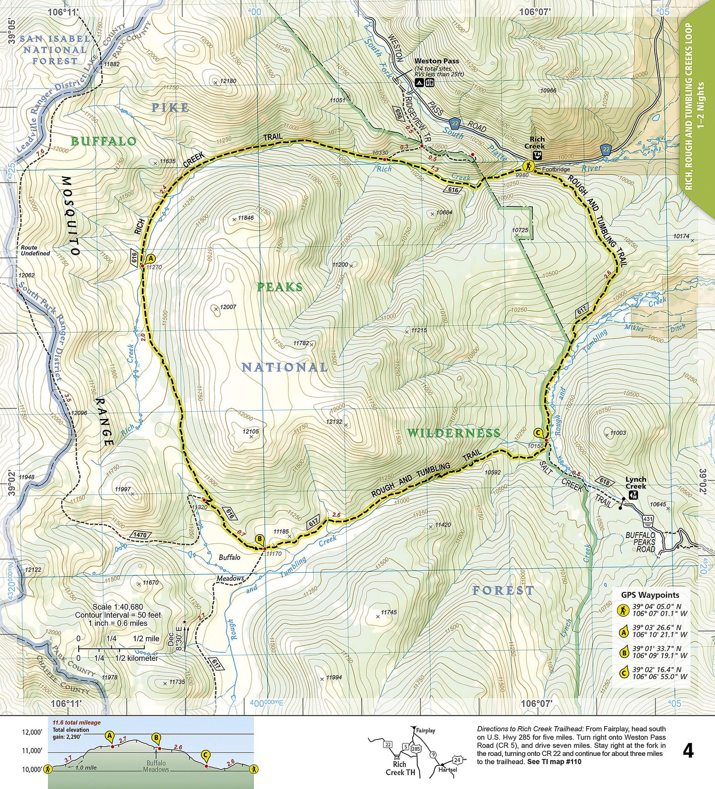 Colorado Backpack Loops North Map (National Geographic Topographic Map Guide, 1304)